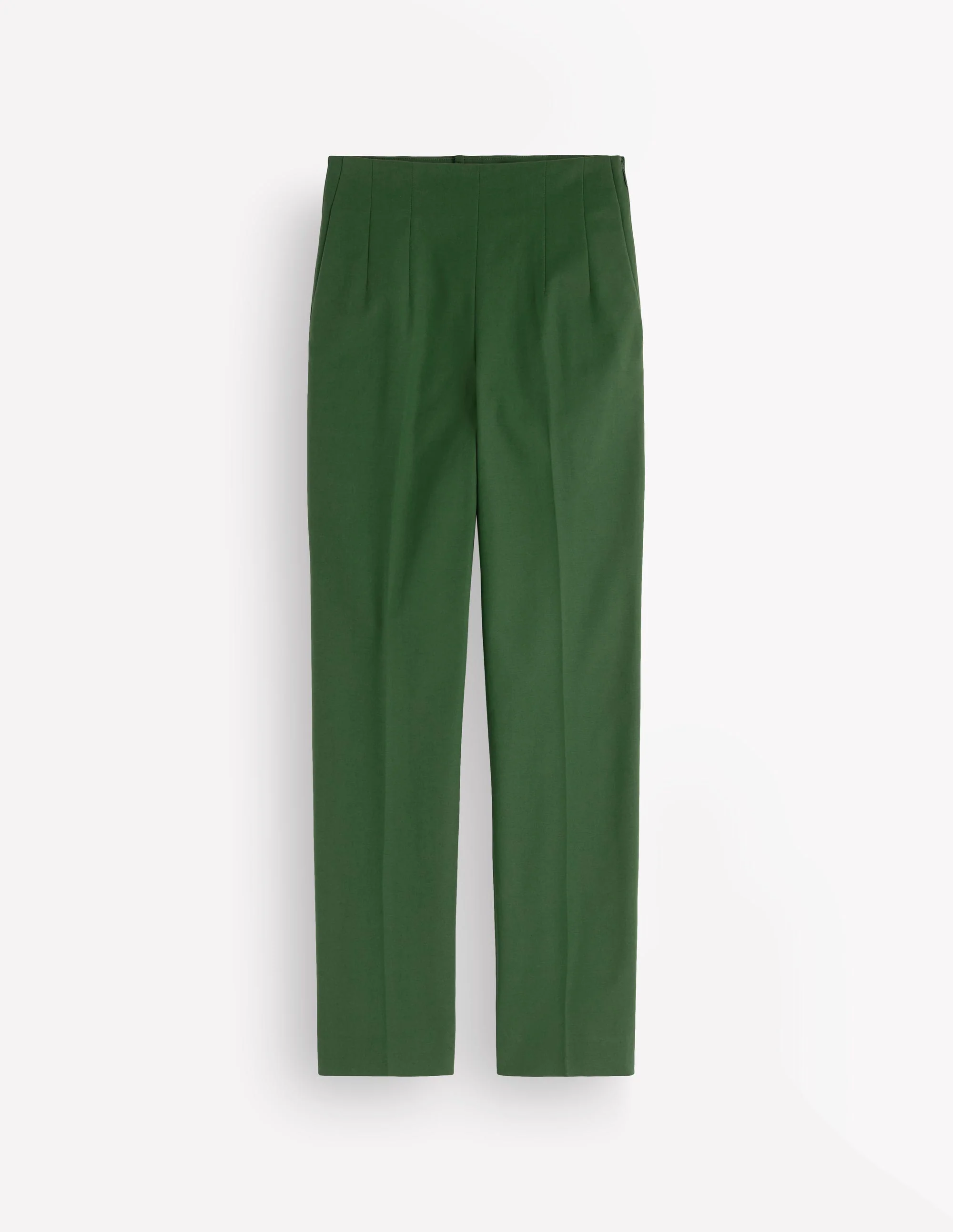 Slim Leg Cotton Pants-Dark Green - Image 6