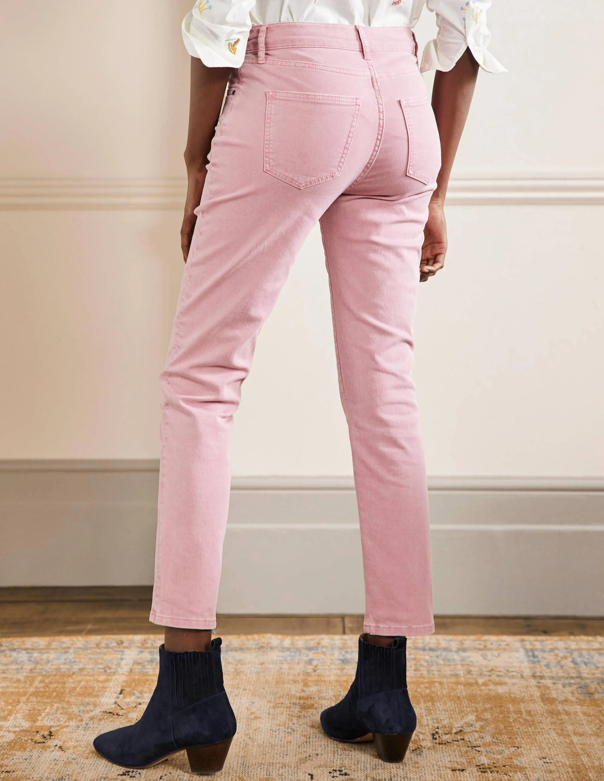 Slim Straight Ankle Skimmers-Posy Pink - Image 3