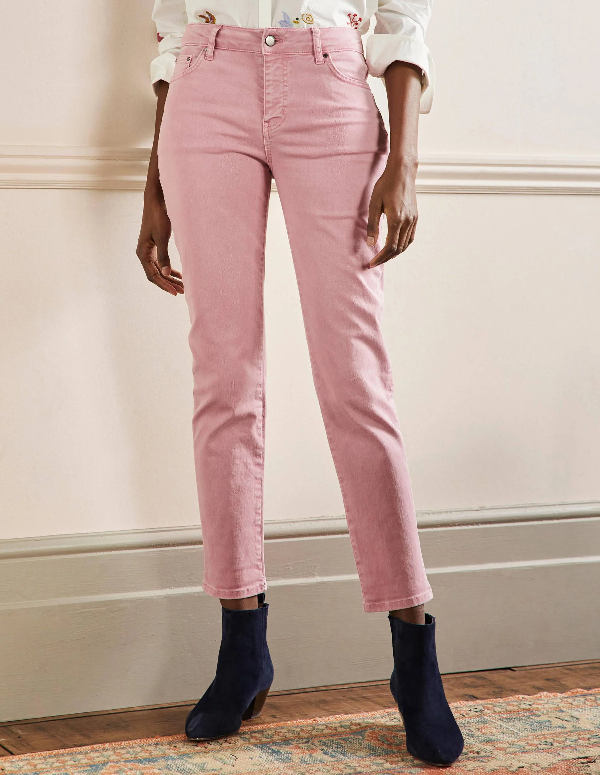 Slim Straight Ankle Skimmers-Posy Pink - Image 4