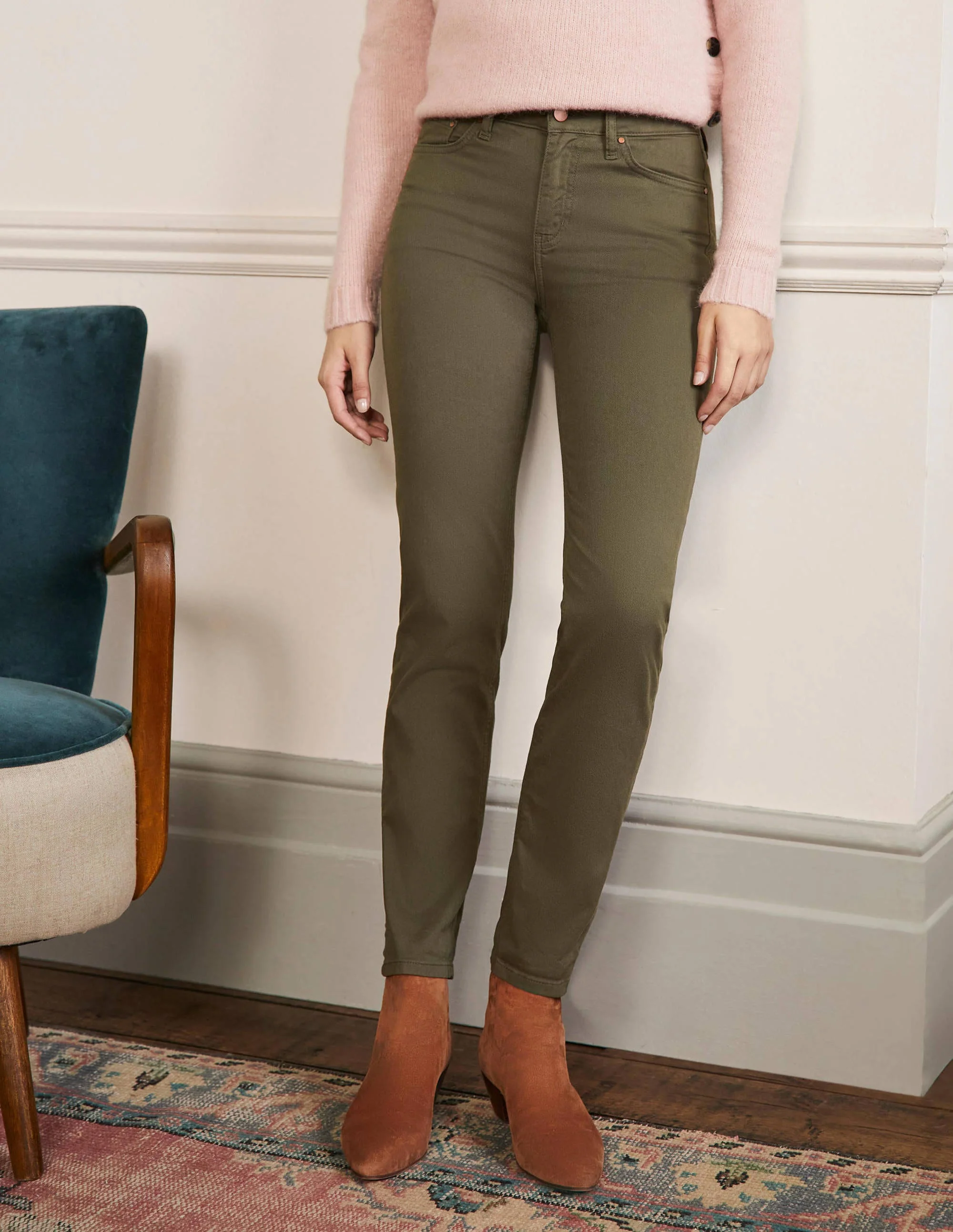 Slim Straight Jeans-Khaki - Image 4
