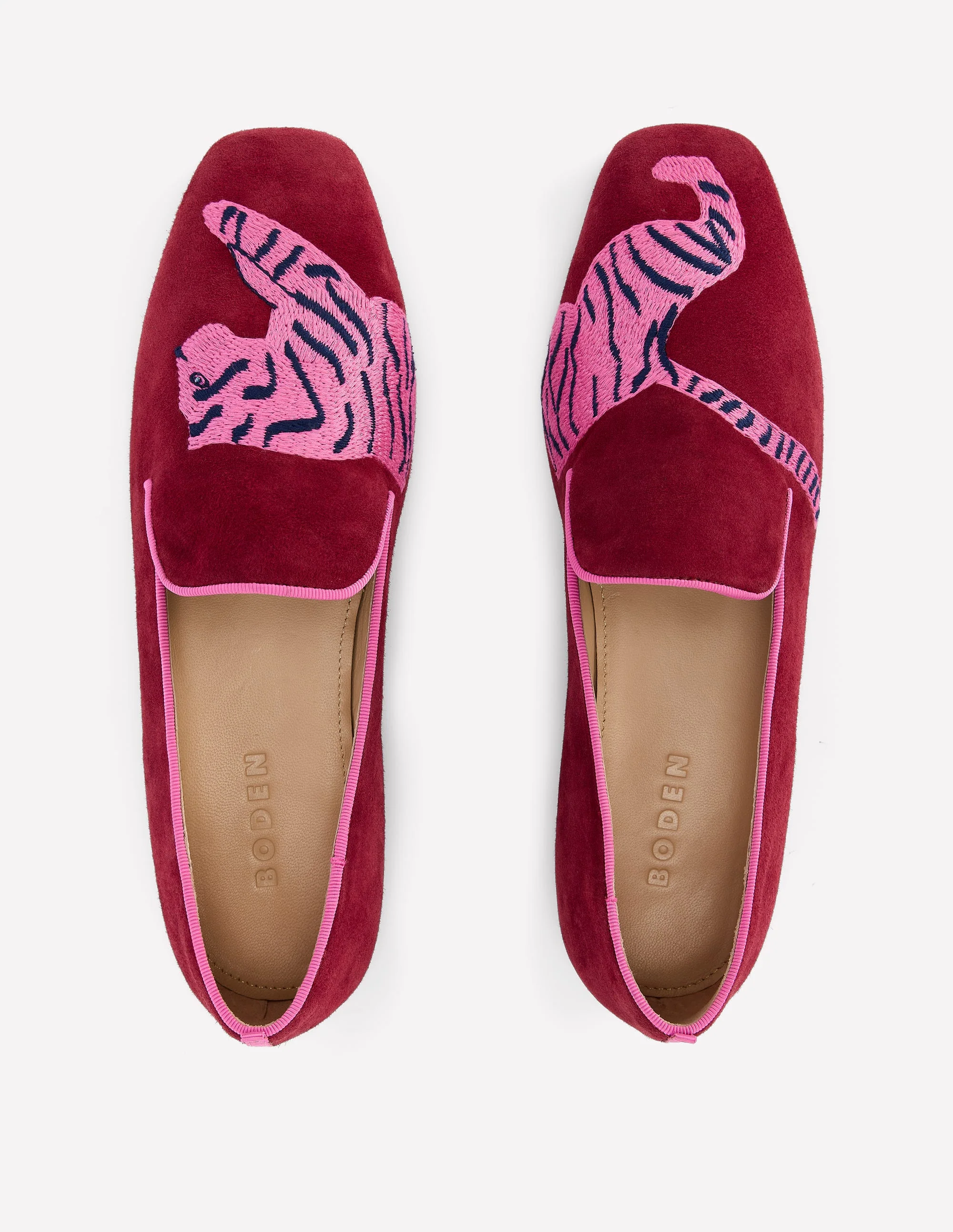 Slipper Cut Loafers-Oxblood Tiger - Image 5