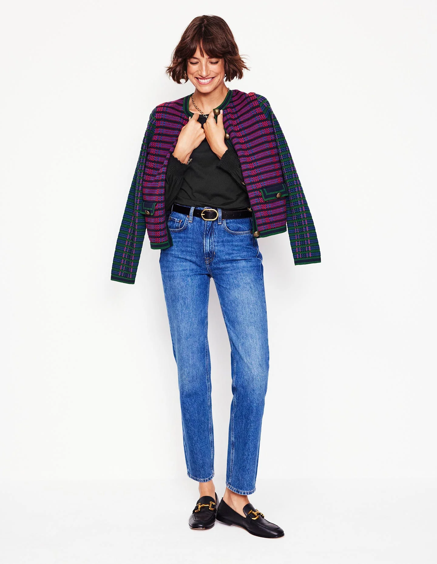 Smocked Cuff Supersoft Top-Black - Image 4