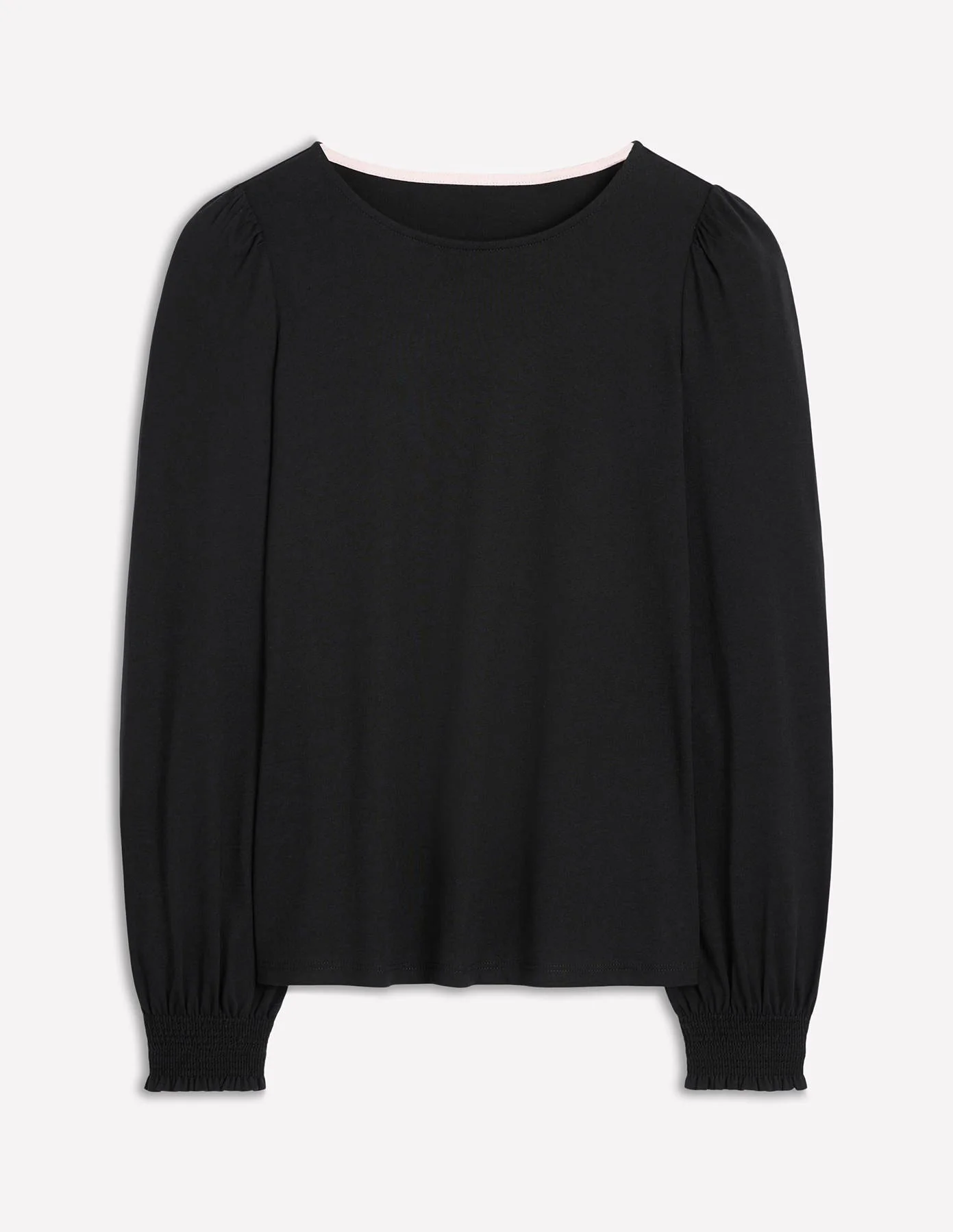 Smocked Cuff Supersoft Top-Black - Image 5