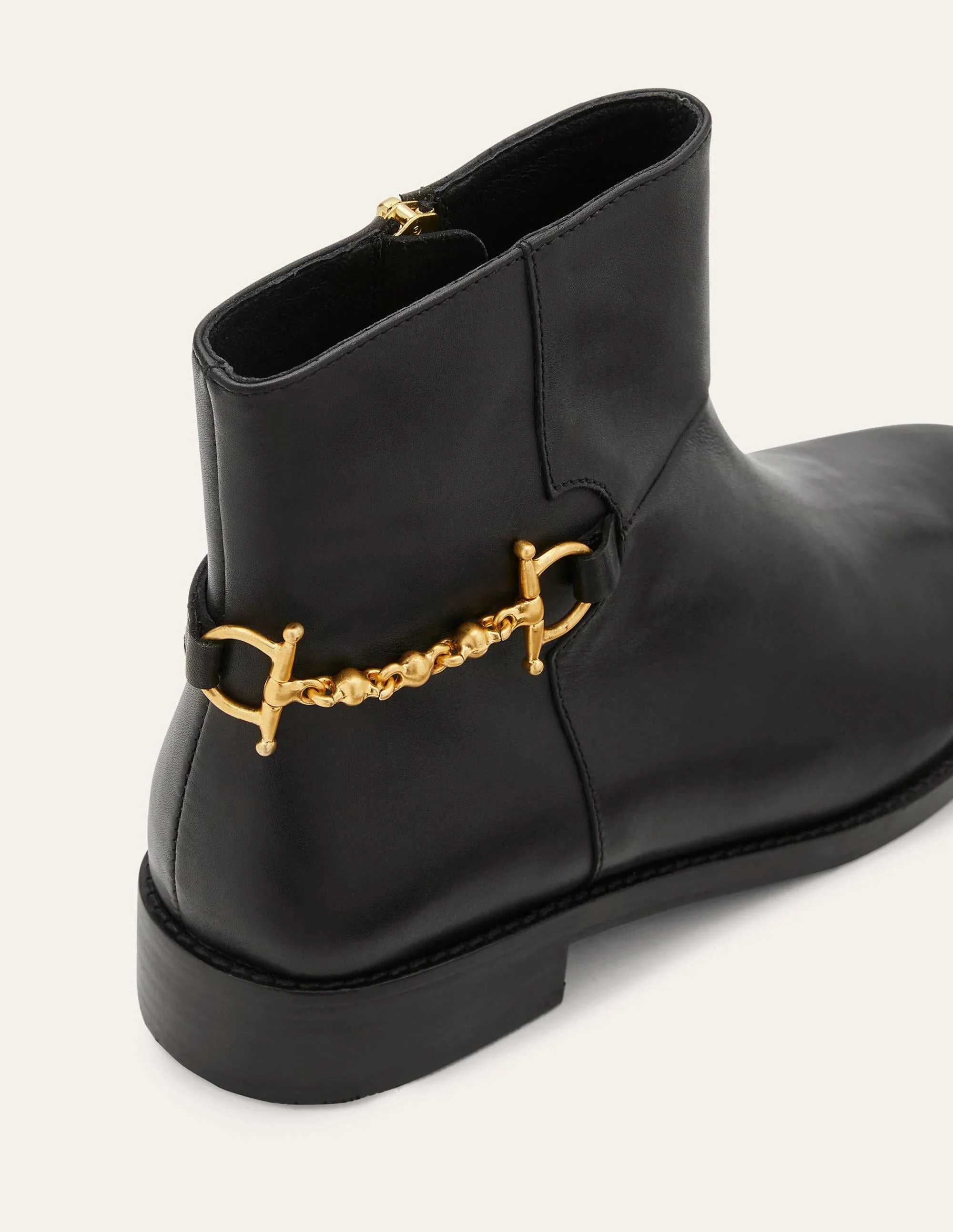 Snaffle Detail Ankle Boots-Black - Image 4