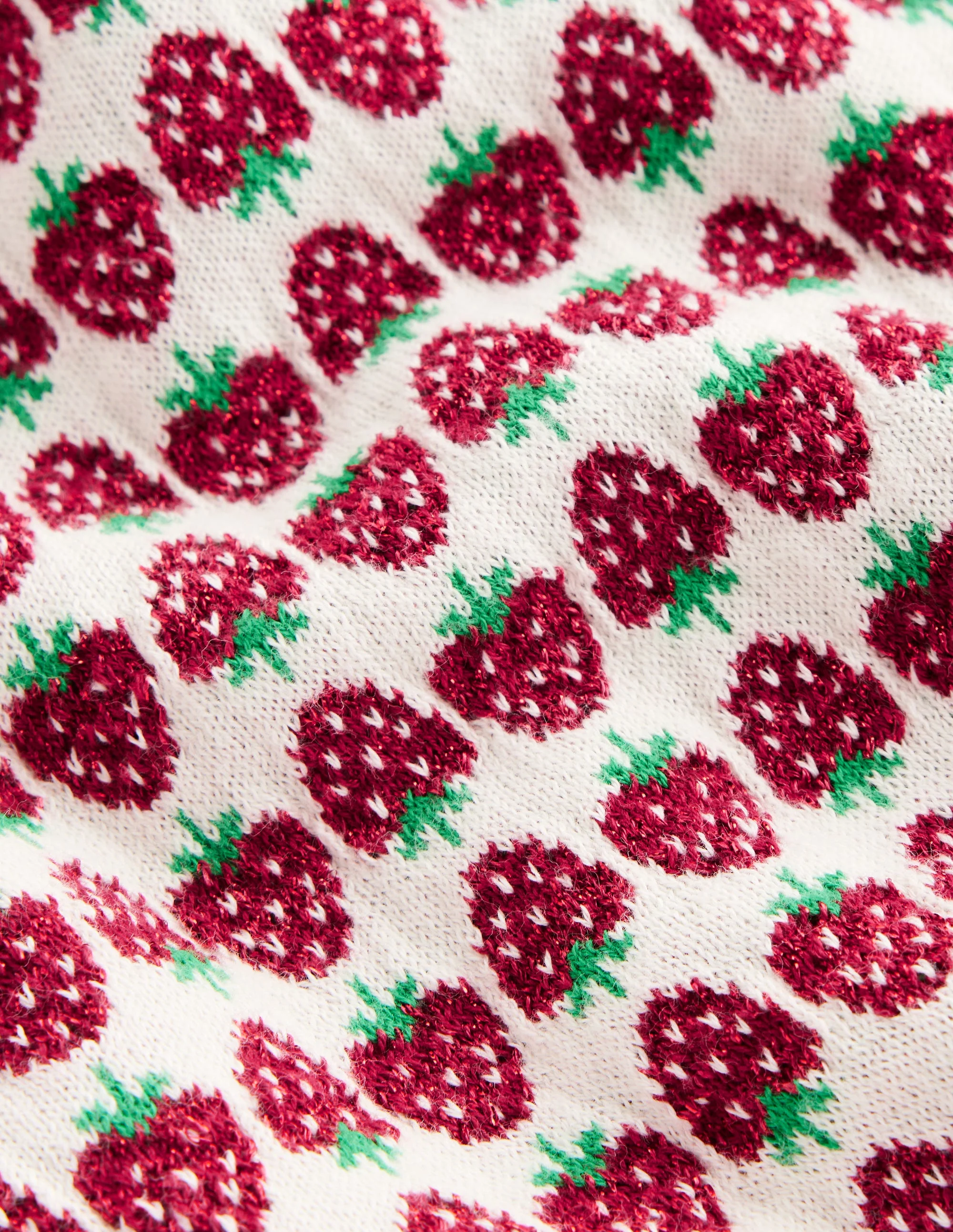 Sparkle Fair Isle Sweater Vest-Red Sparkle Strawberry - Image 7