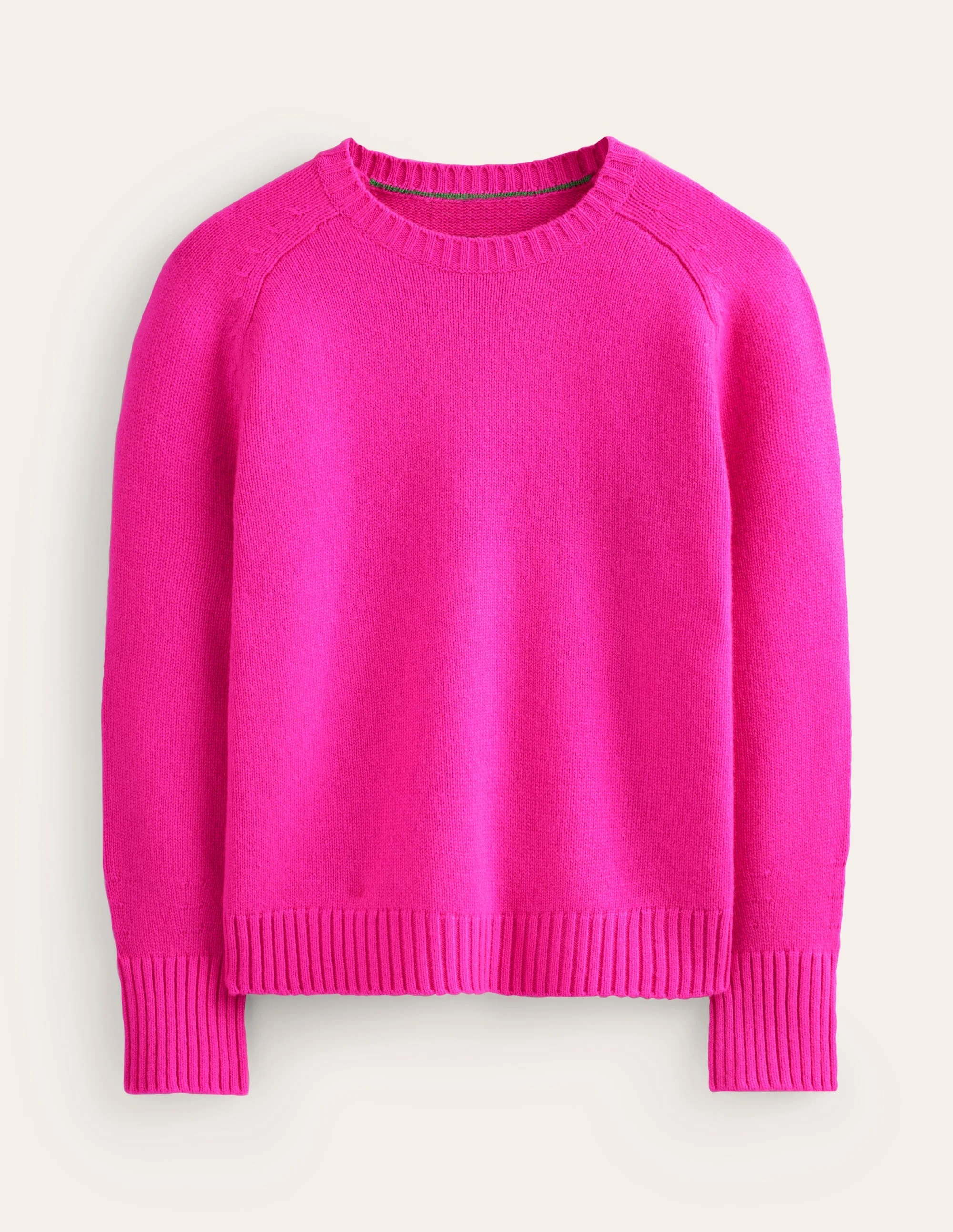 Split Cuff Cashmere Sweater-Pop Pansy Pink - Image 5