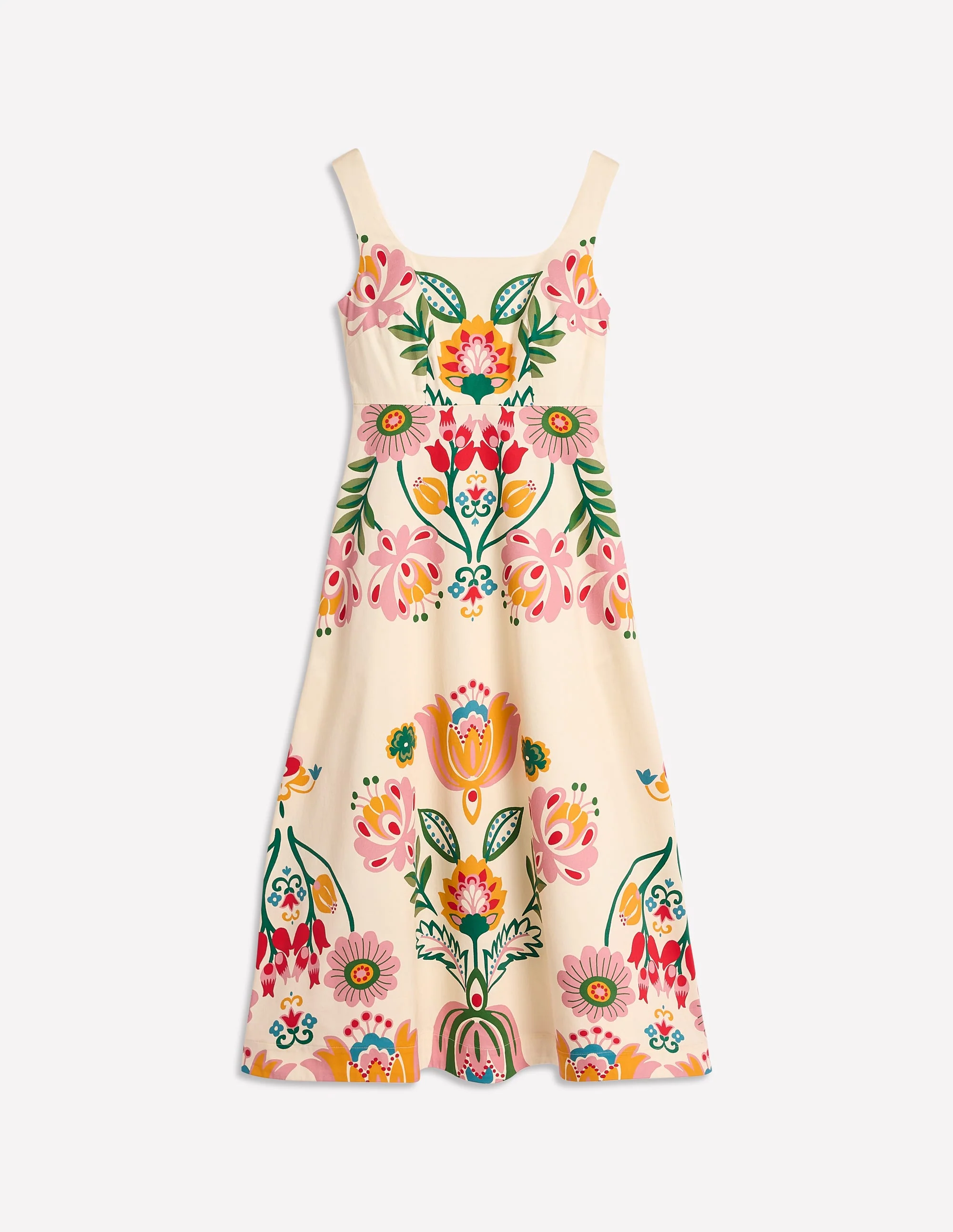 Square Fit & Flare Dress-Ivory, Tulip Fusion - Image 6