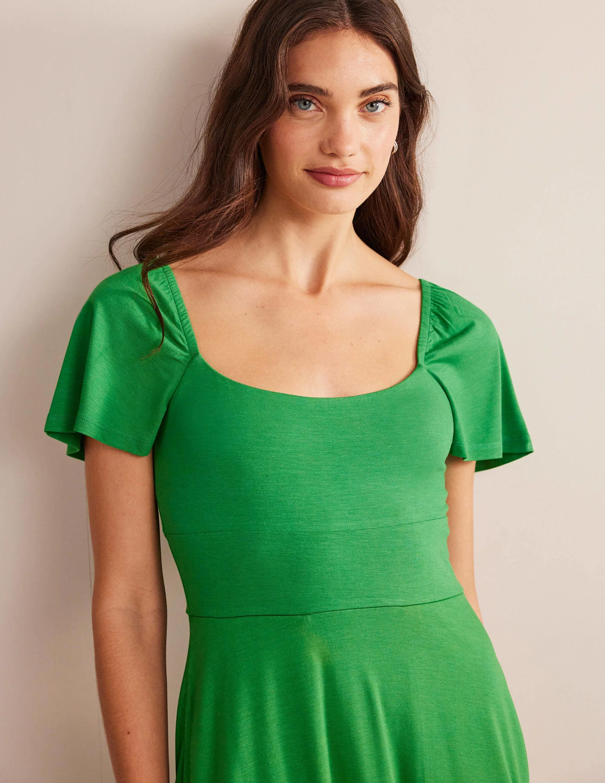 Square Neck Jersey Mini Dress-Rolling Hills - Image 2