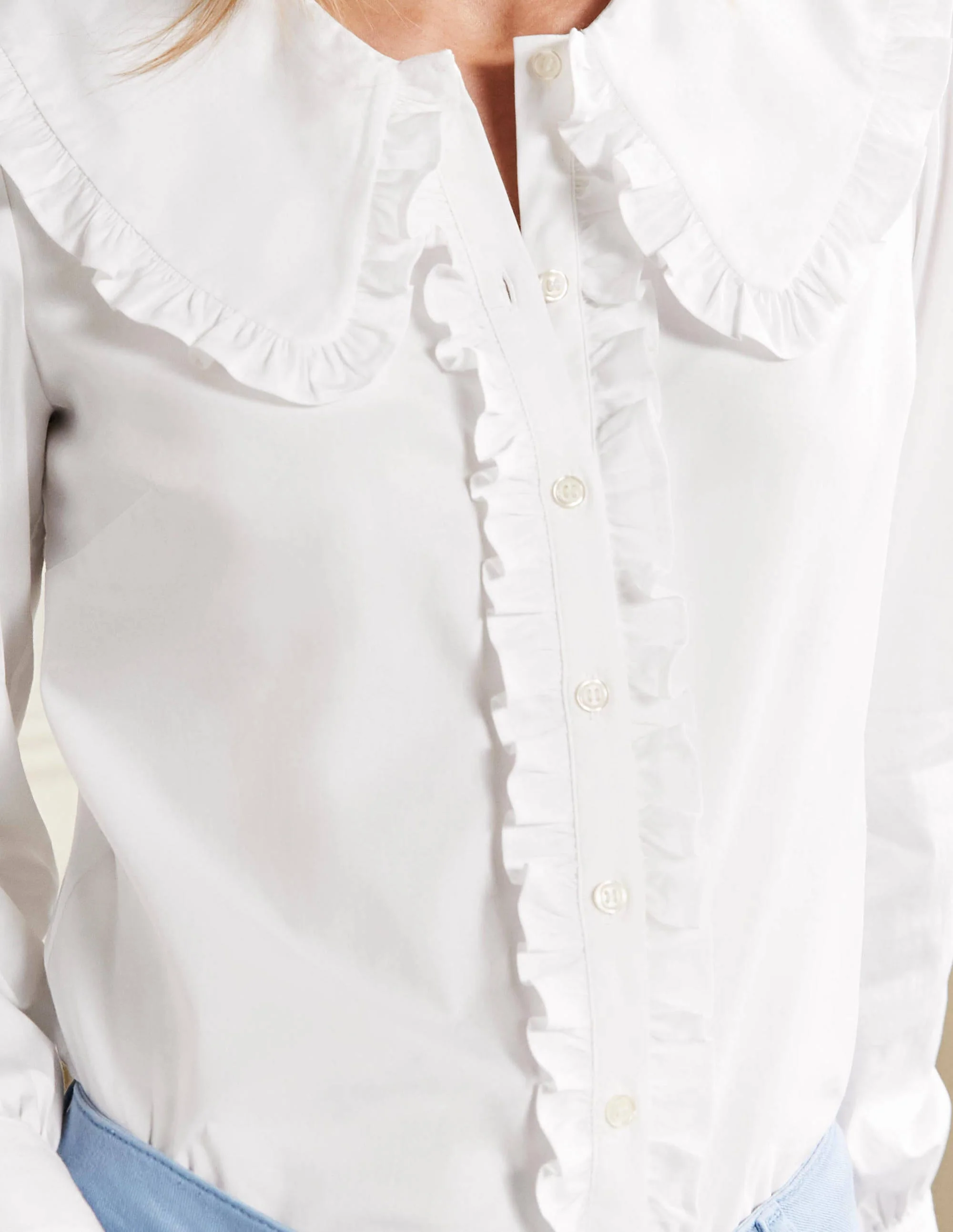 Statement Collar Shirt-White - Image 2