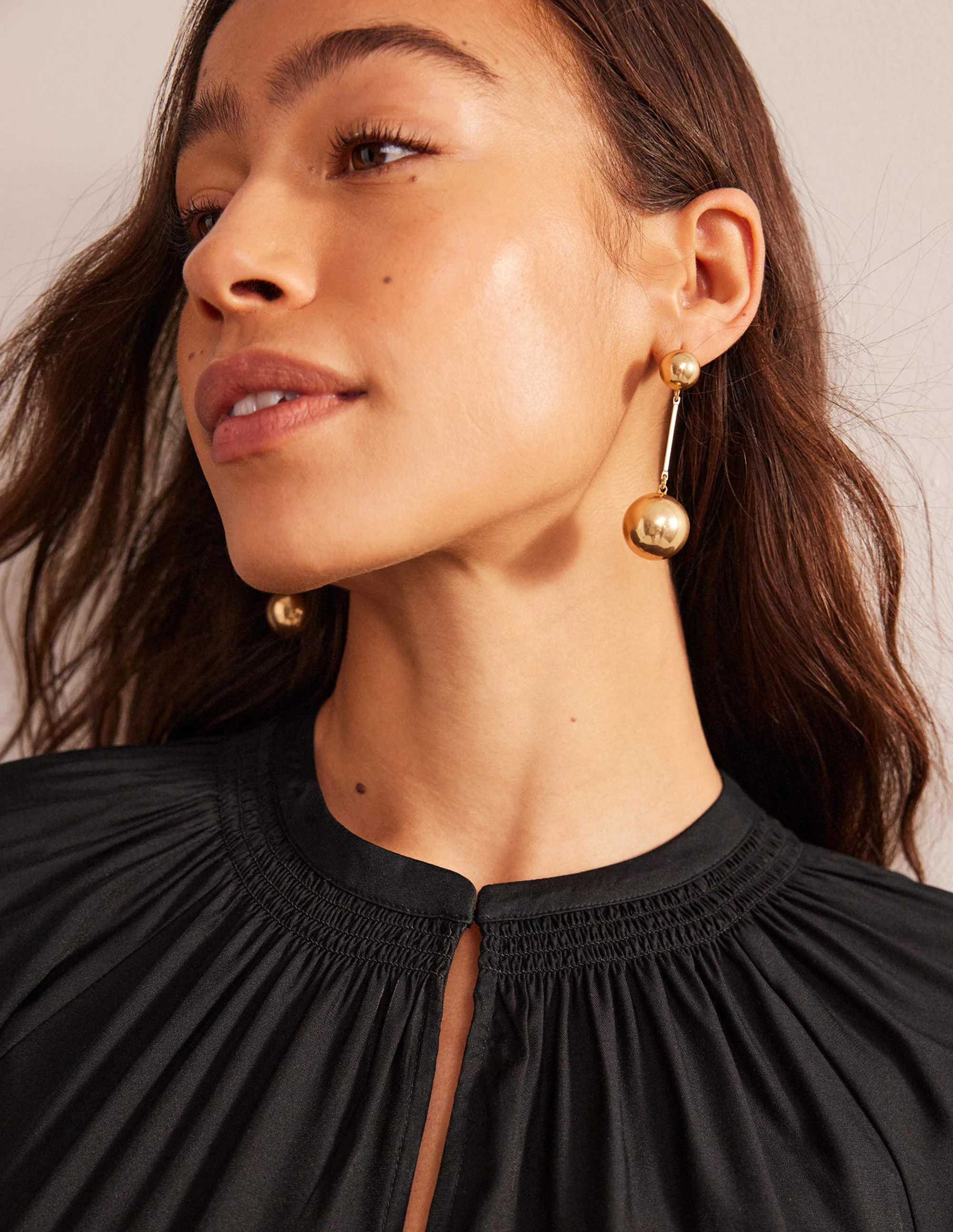 Statement Drop Earrings-Gold