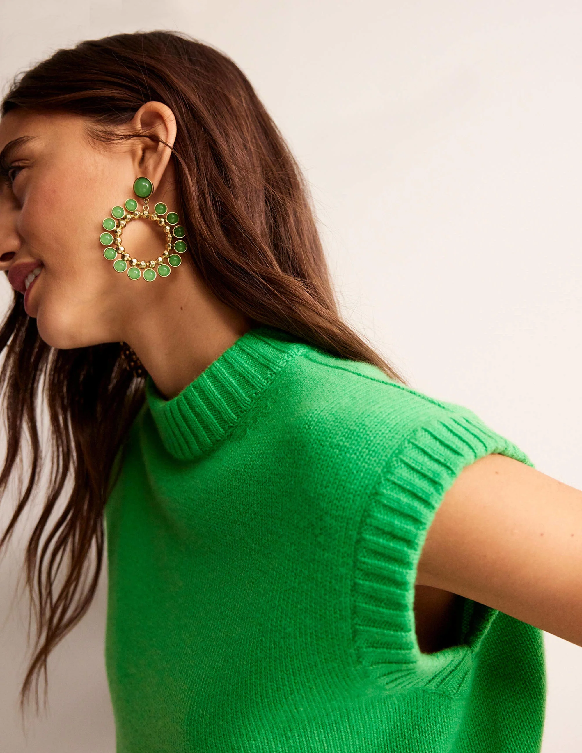 Statement Earrings-Green