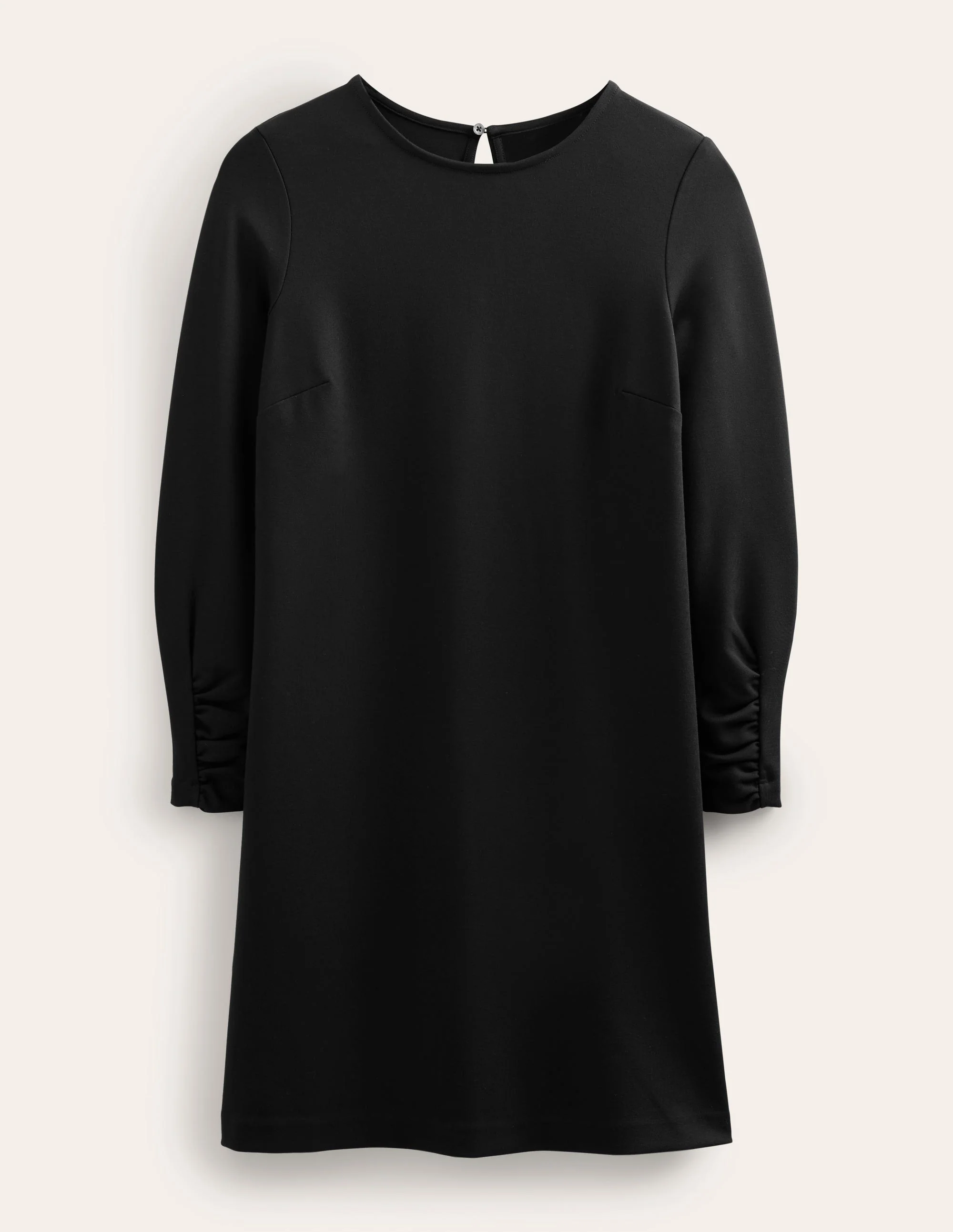 Statement Mini Jersey Dress-Black - Image 5