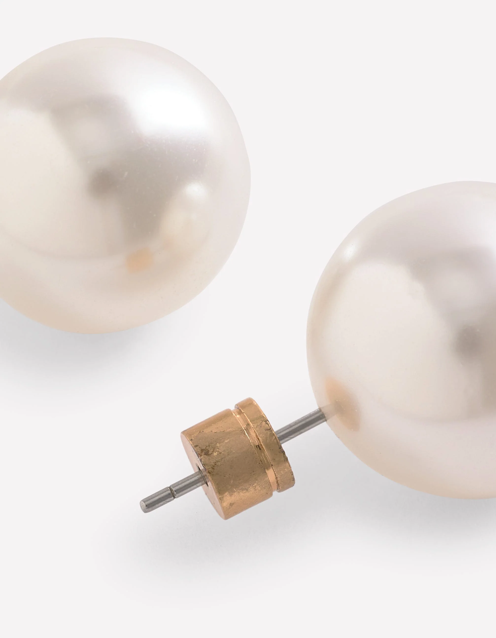 Statement Stud Earrings-Ivory - Image 3