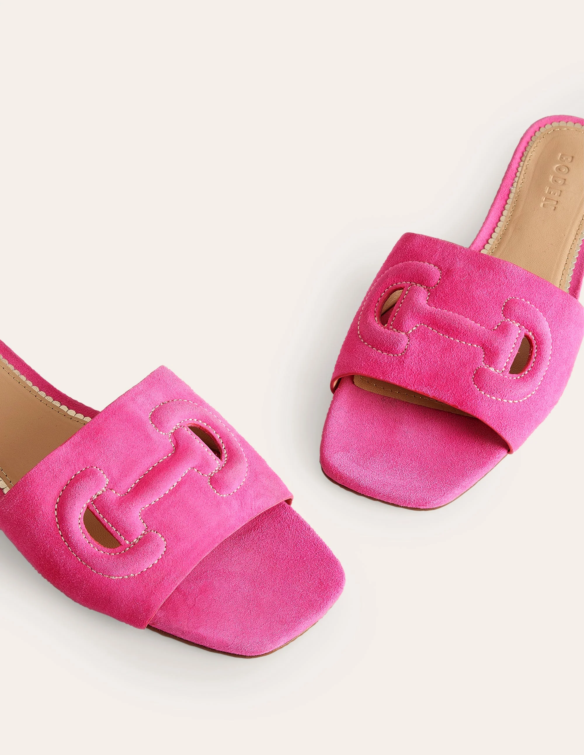Stitch Cut Out Snaffle Sliders-Festival Pink - Image 4
