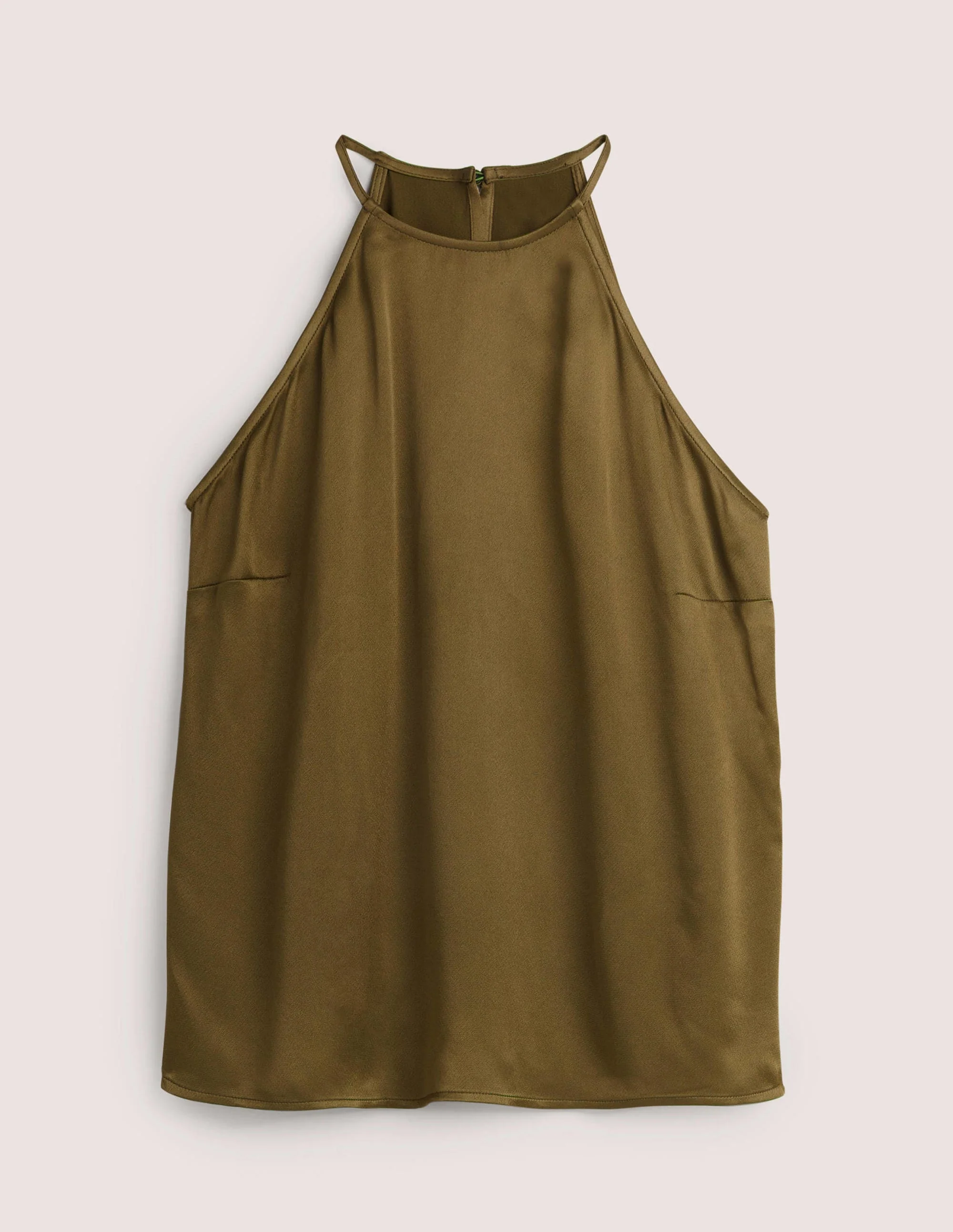Strappy Halterneck Satin Top-Basil - Image 6