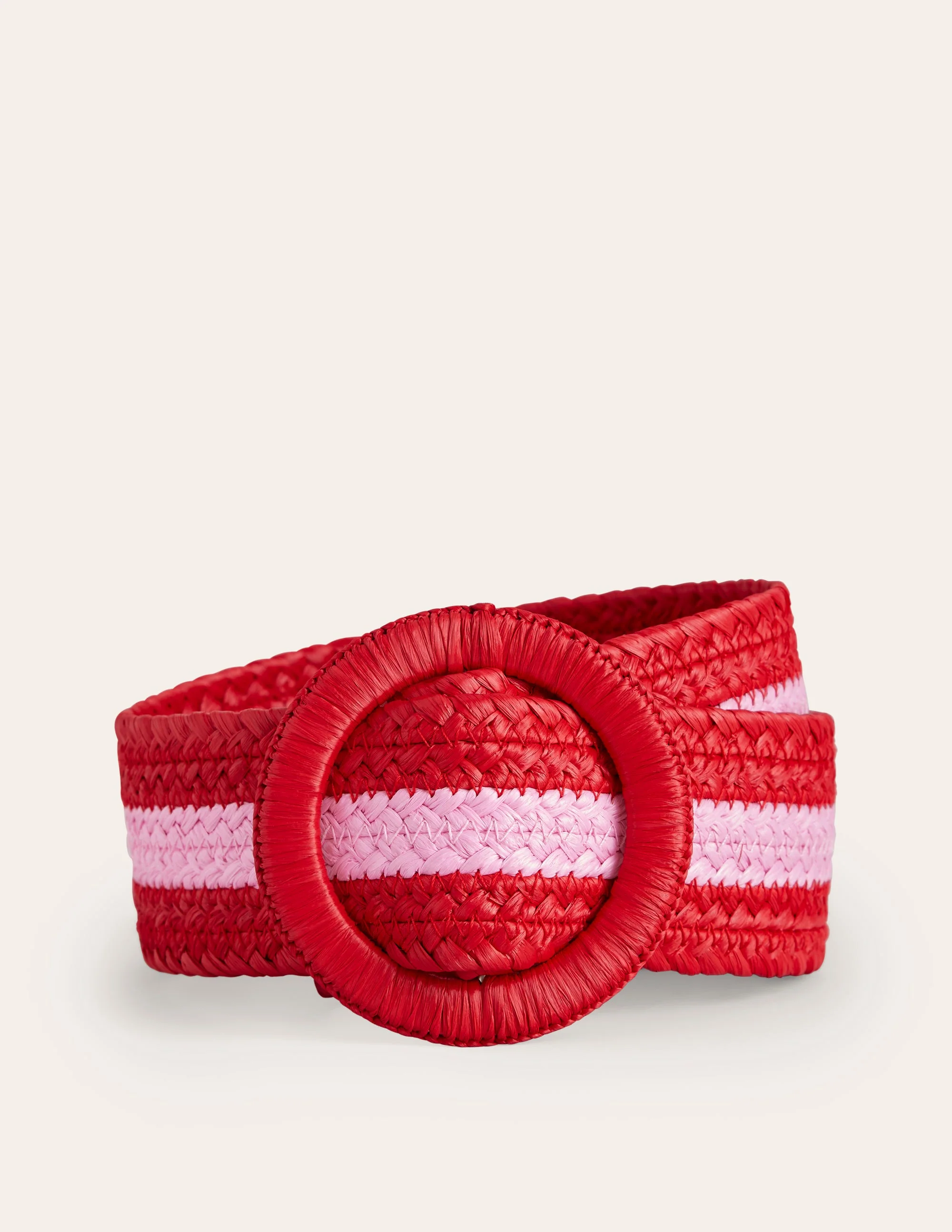 Stripe Belt-Post Box Red and Pink