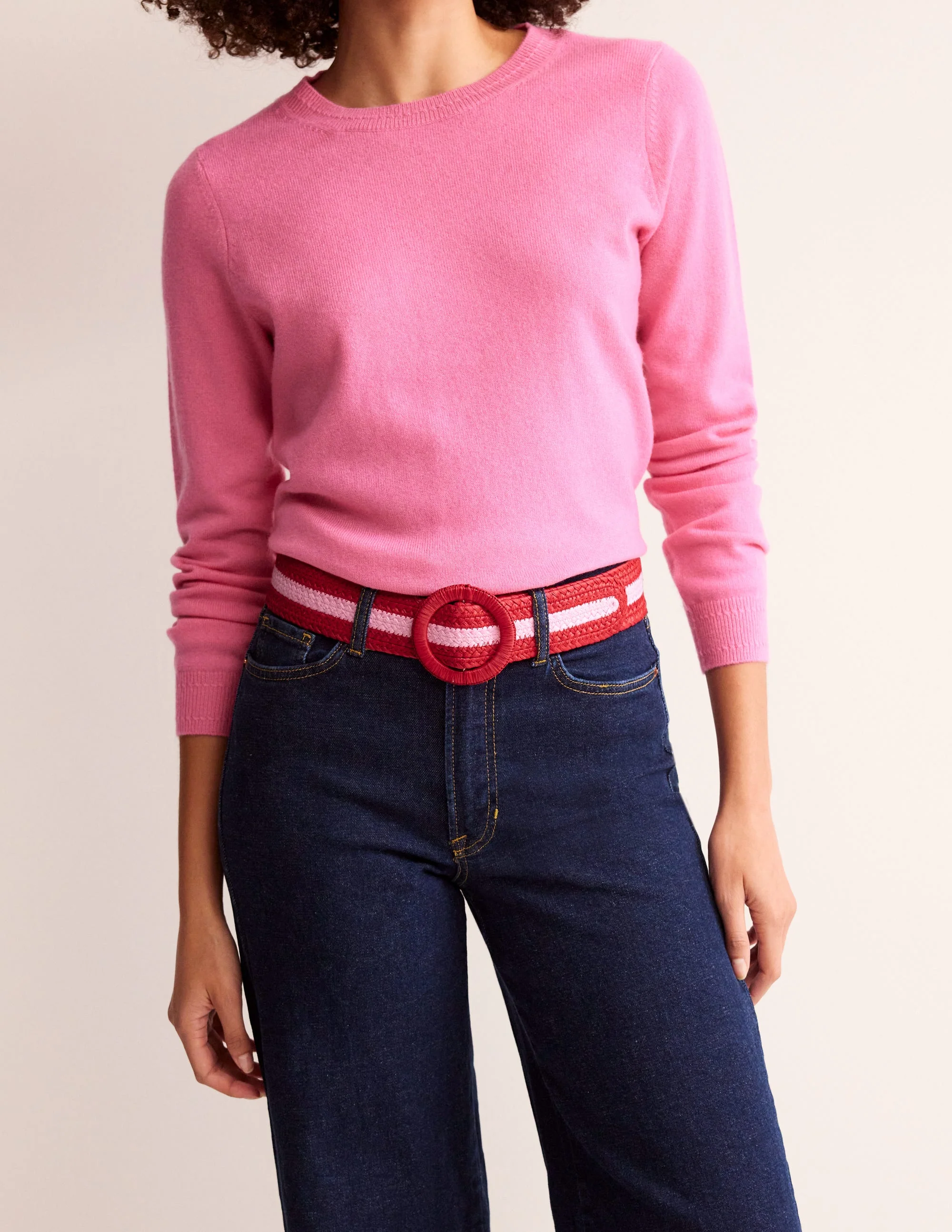 Stripe Belt-Post Box Red and Pink - Image 2