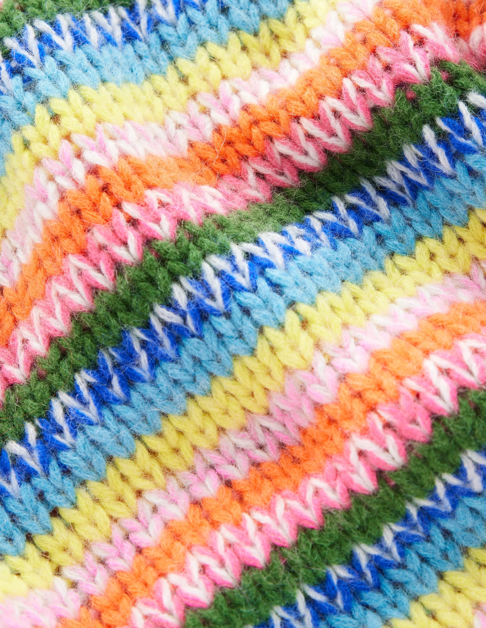 Striped Fluffy Chunky Sweater-Chunky Rainbow Stripe - Image 6