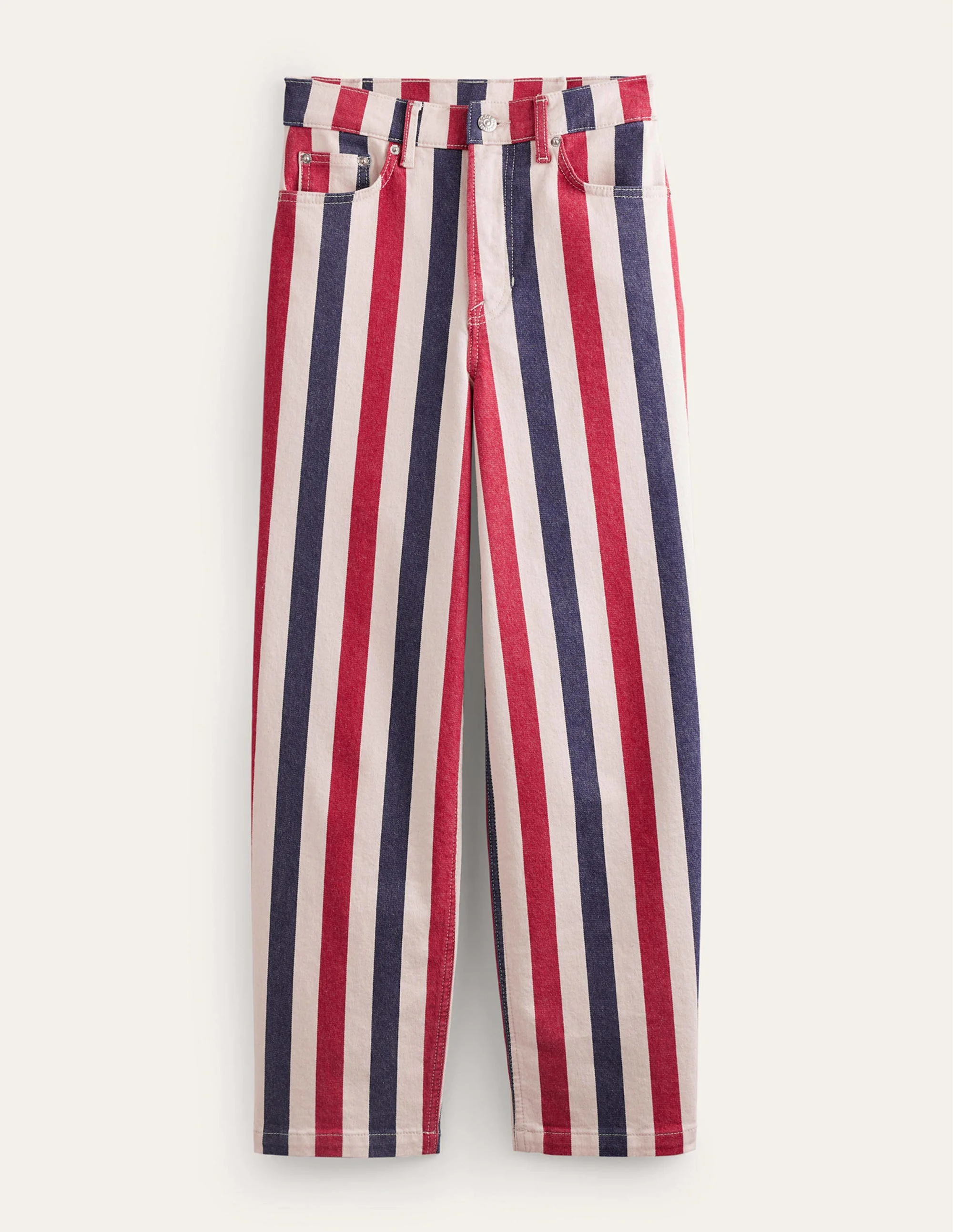 Striped Straight Jeans-Red/Blue Stripe - Image 7