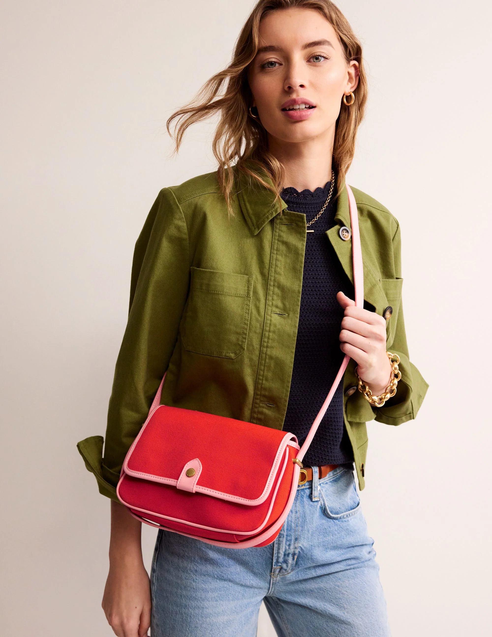 Structured Cross-Body Bag-Firecracker