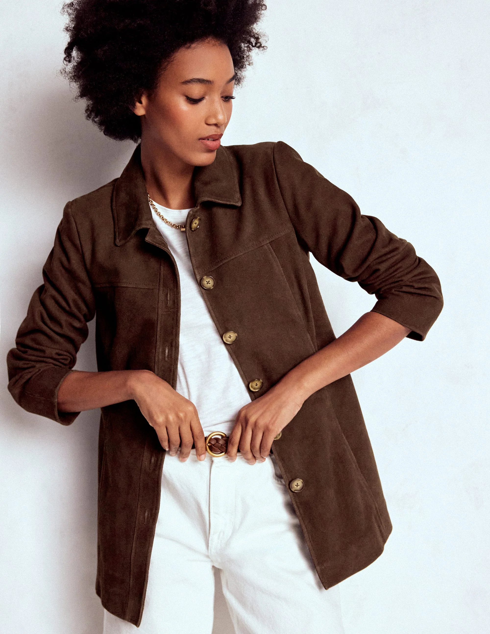 Suede Jacket-Dark Chocolate