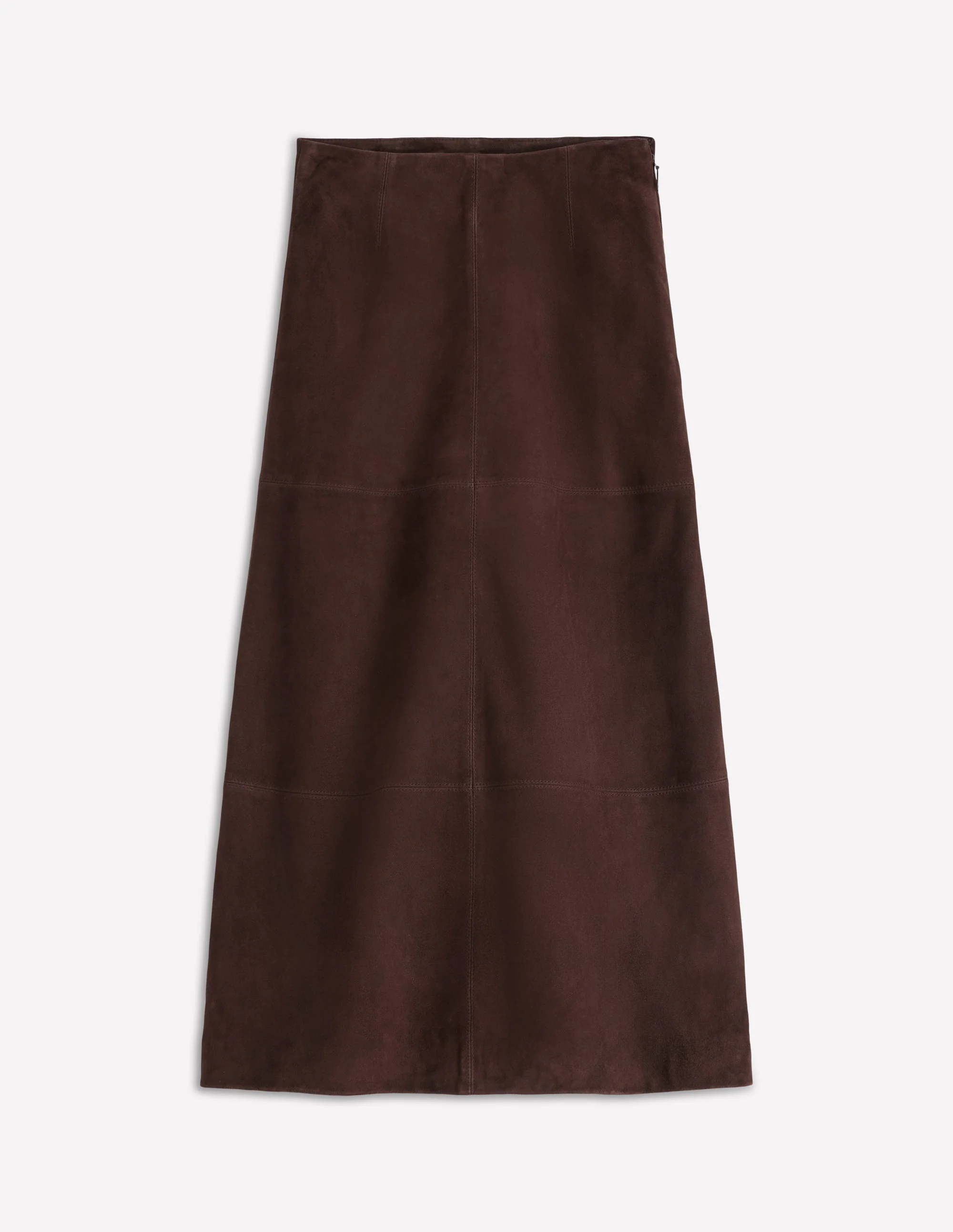 Suede Midi Skirt-Dark Chocolate - Image 5