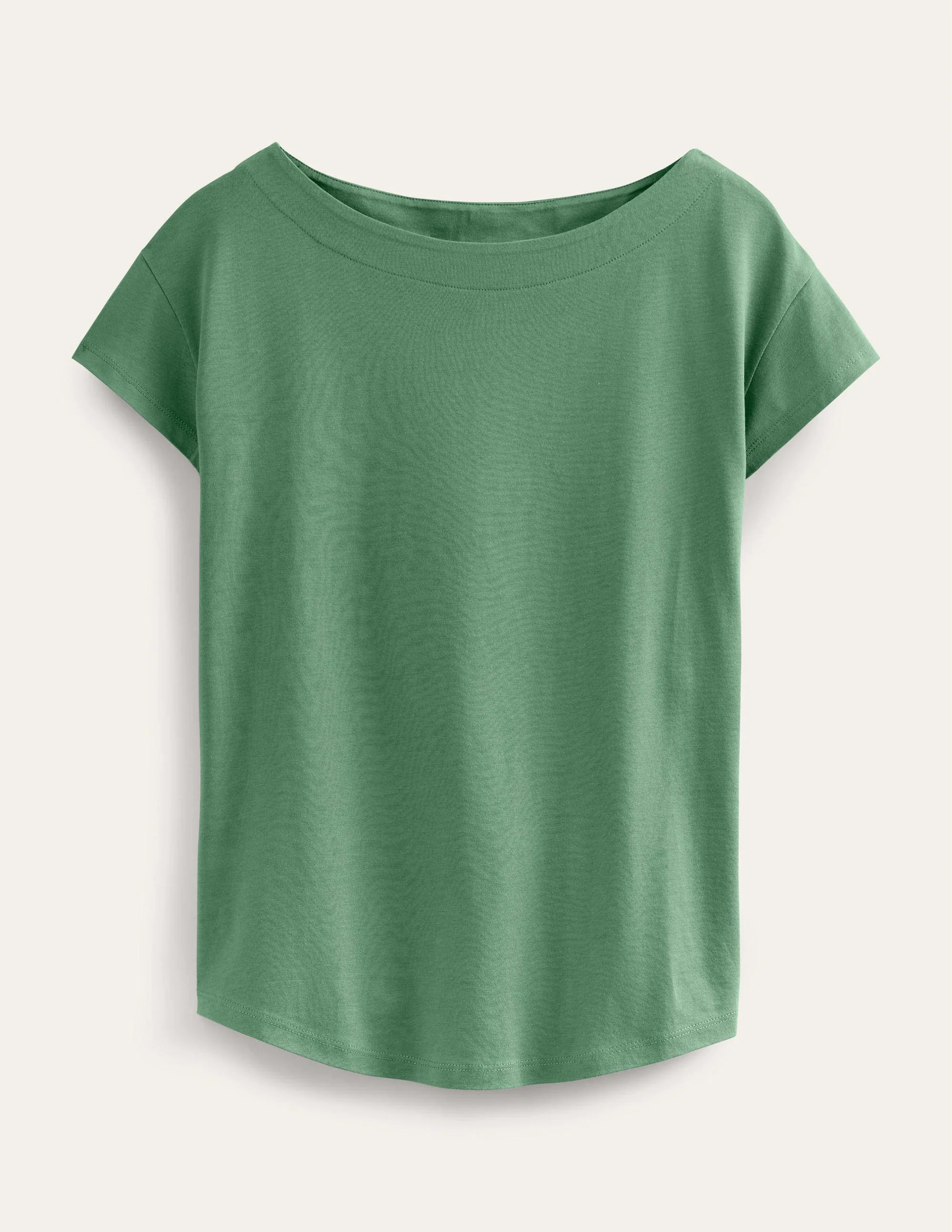 Supersoft Boat Neck T-Shirt-Broad Bean - Image 5
