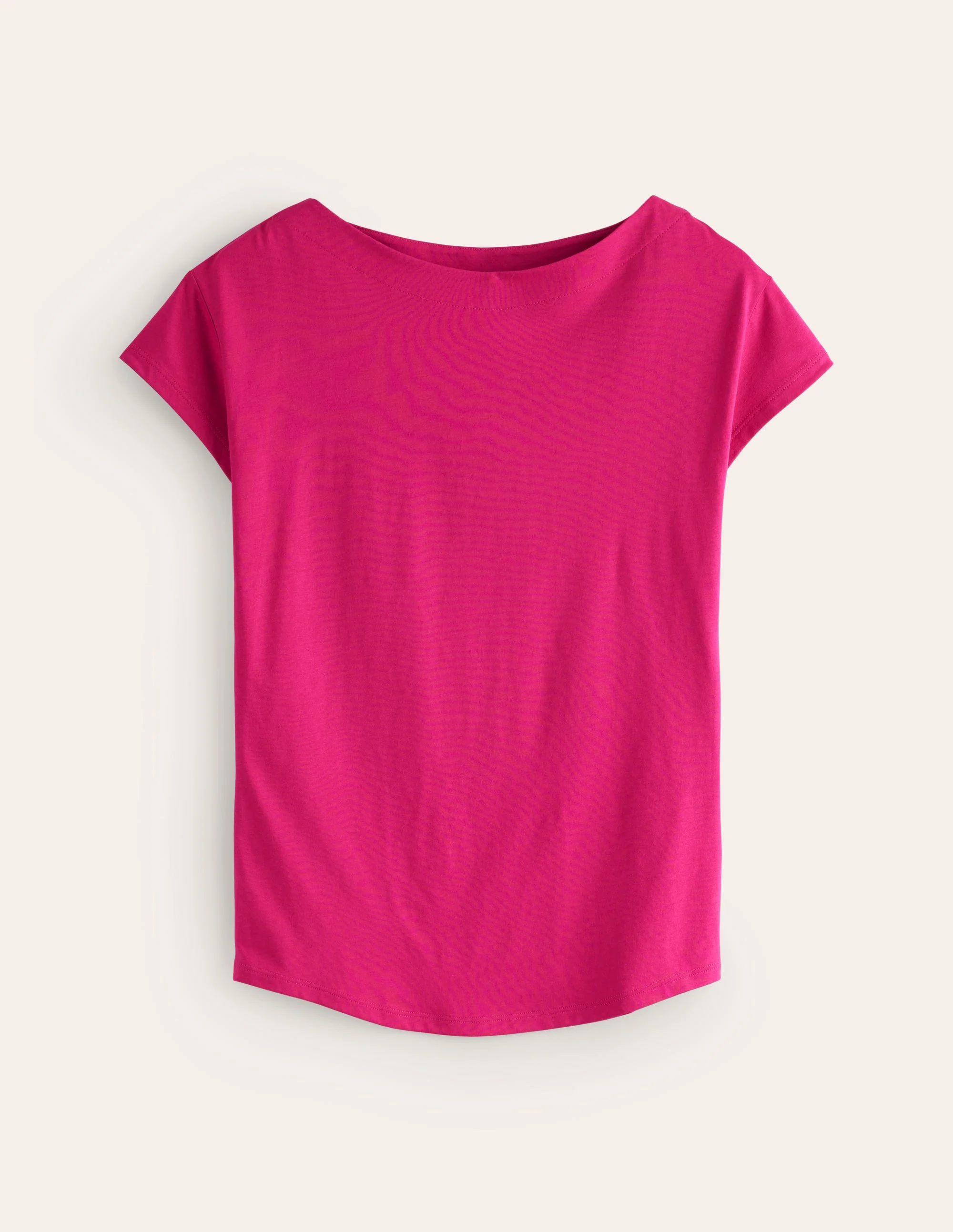 Supersoft Boat Neck T-Shirt-Cherry Jam - Image 5