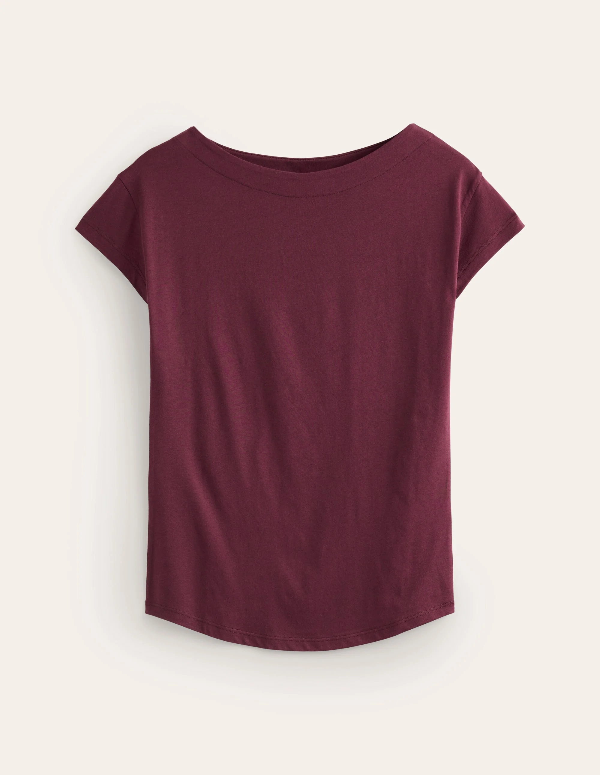 Supersoft Boat Neck T-Shirt-Deep Wisteria - Image 5