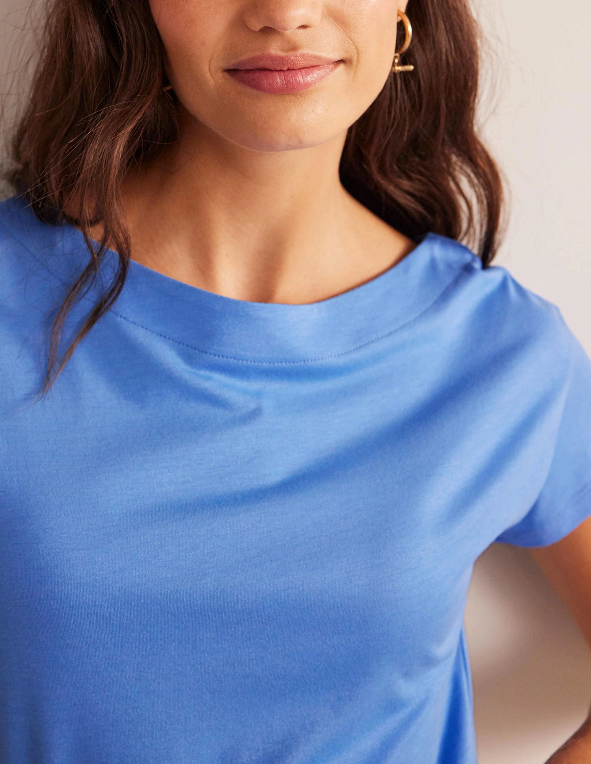 Supersoft Boat Neck T-Shirt-Marina - Image 2