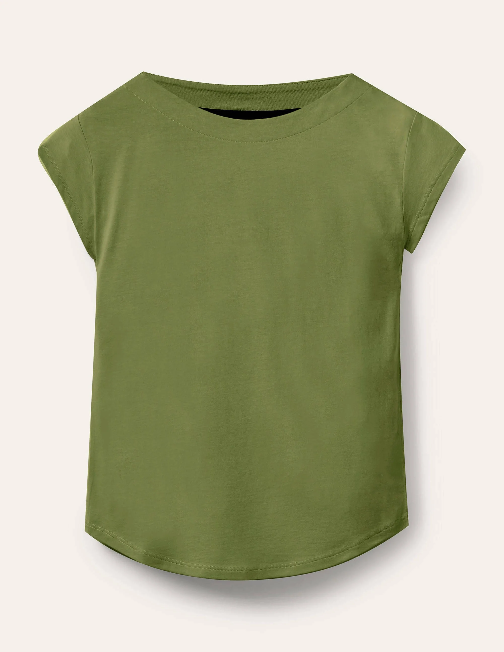 Supersoft Boat Neck T-Shirt-Pea - Image 5