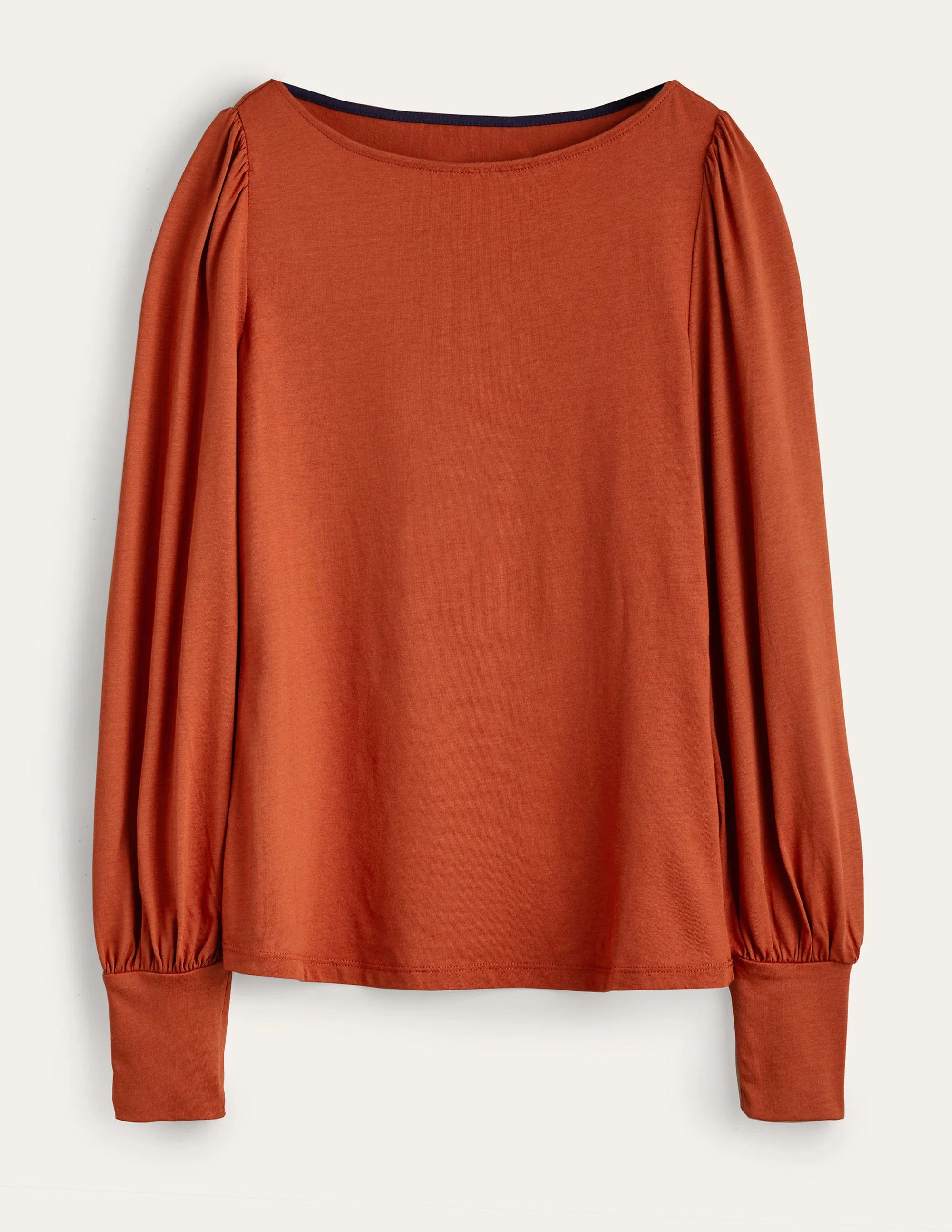 Supersoft Boat Neck Top-Chilli Oil Red - Image 5