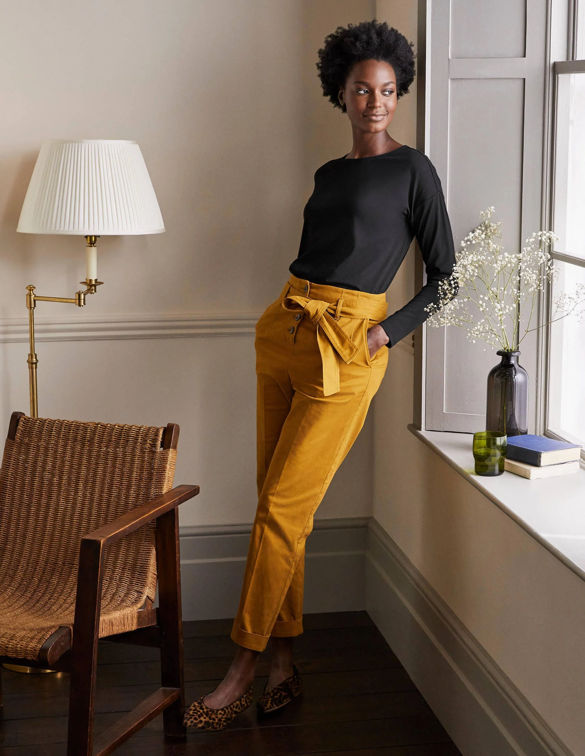 Supersoft Dropped Shoulder Top-Black - Image 3