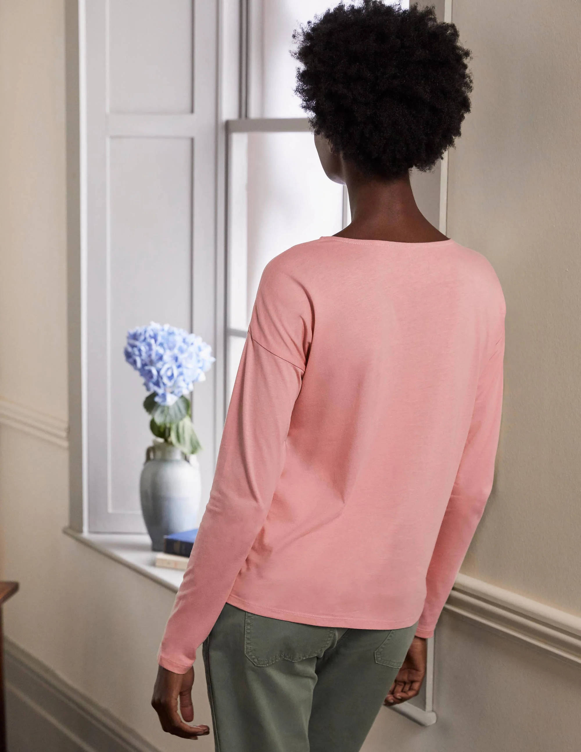 Supersoft Dropped Shoulder Top-Formica Pink - Image 2