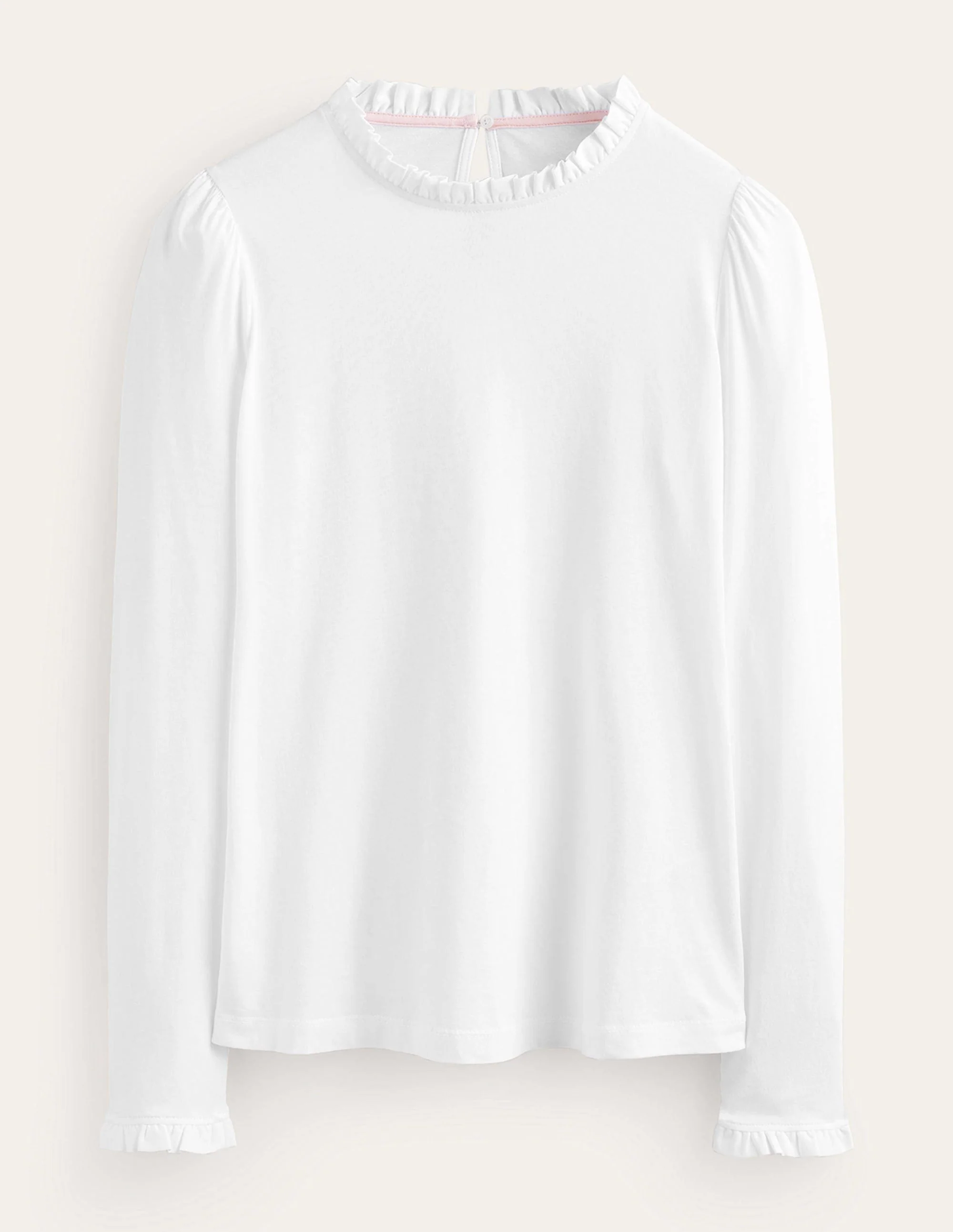 Supersoft Frill Detail Top-White - Image 6