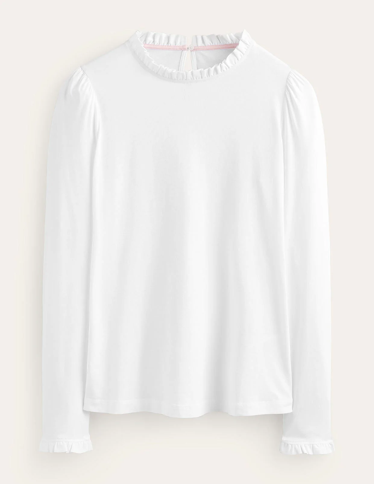 Supersoft Frill Detail Top-White - Image 5