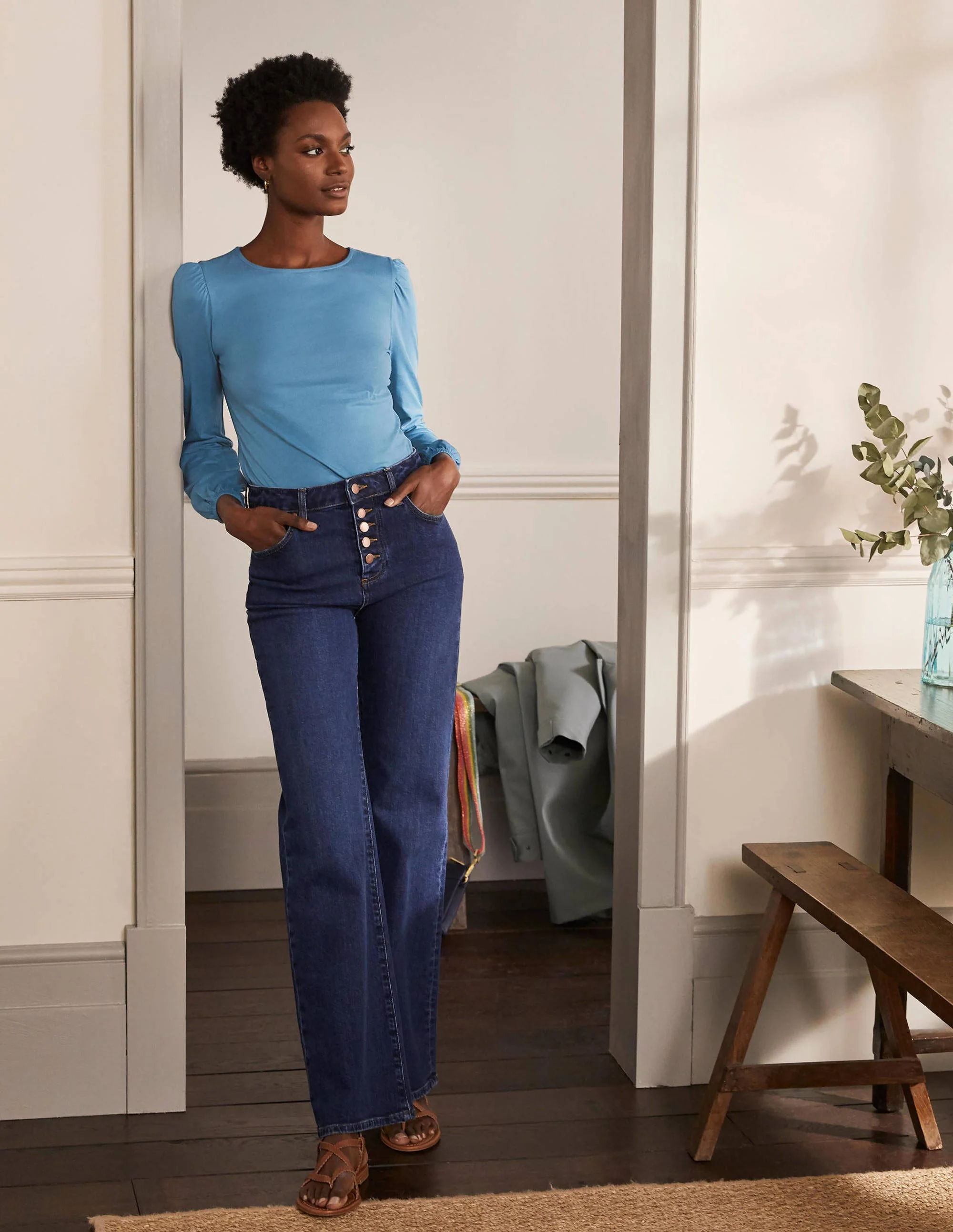 Supersoft Long Sleeve Top-Azure - Image 4