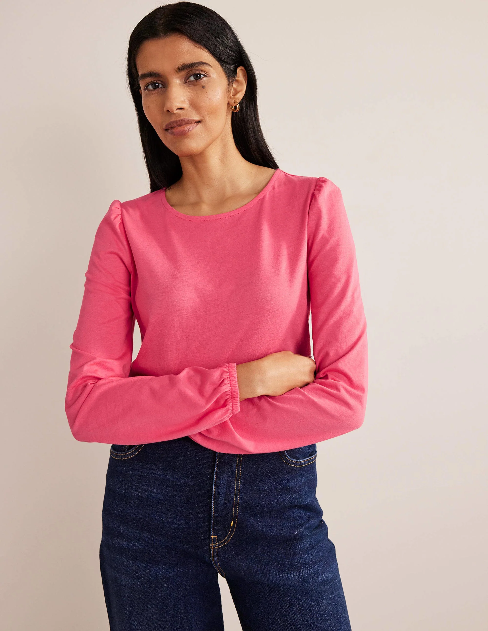 Supersoft Long Sleeve Top-Coral