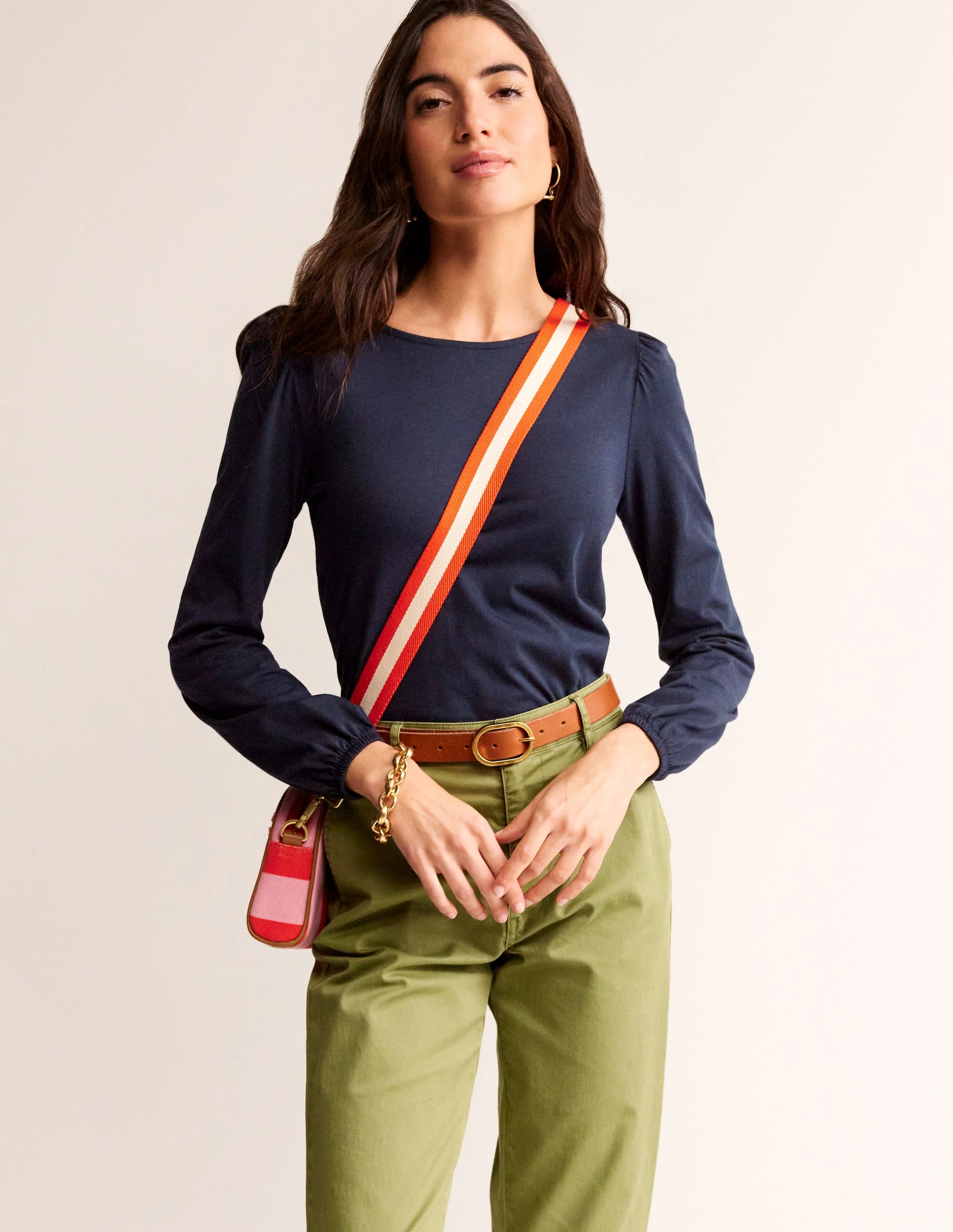 Supersoft Long Sleeve Top-Navy