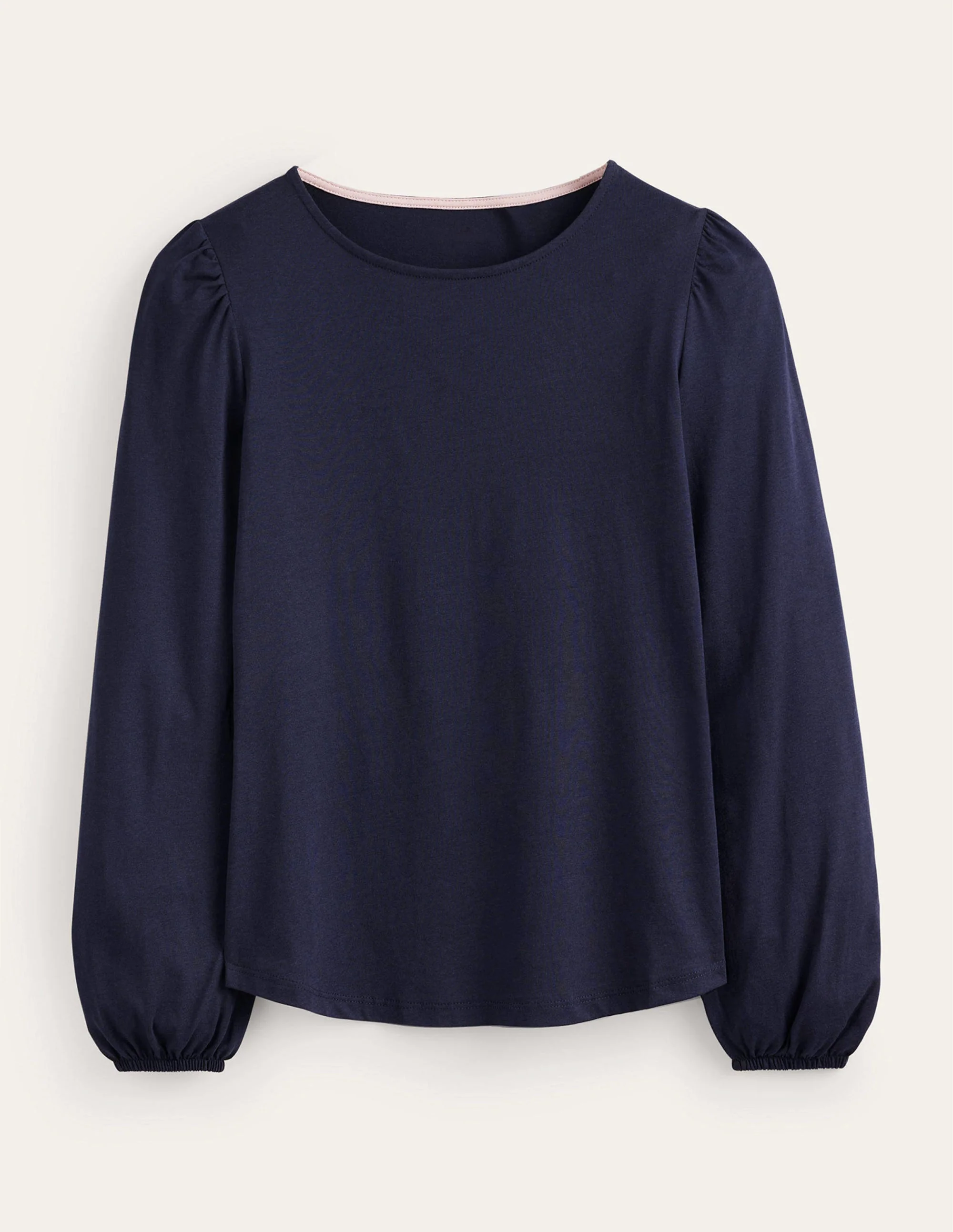 Supersoft Long Sleeve Top-Navy - Image 5