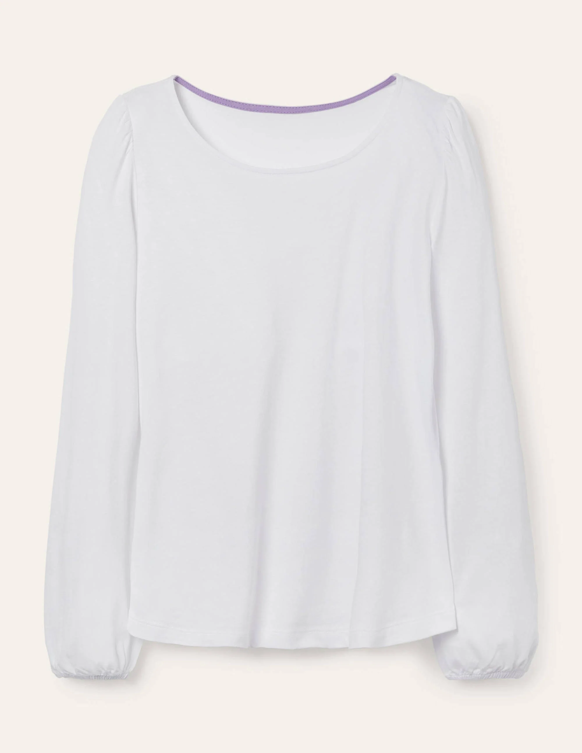 Supersoft Long Sleeve Top-White - Image 6