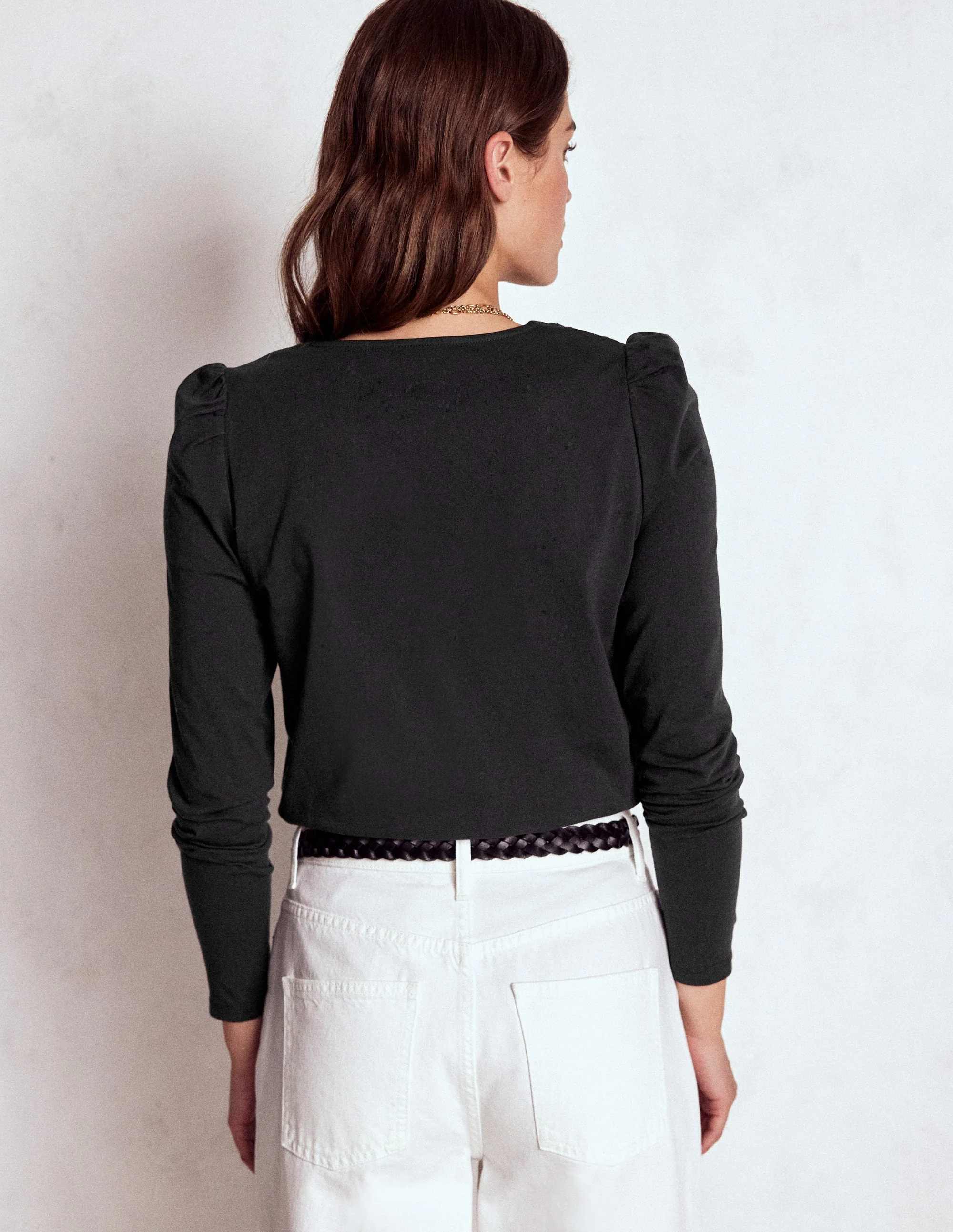 Supersoft V- Neck Trim Top-Black - Image 3