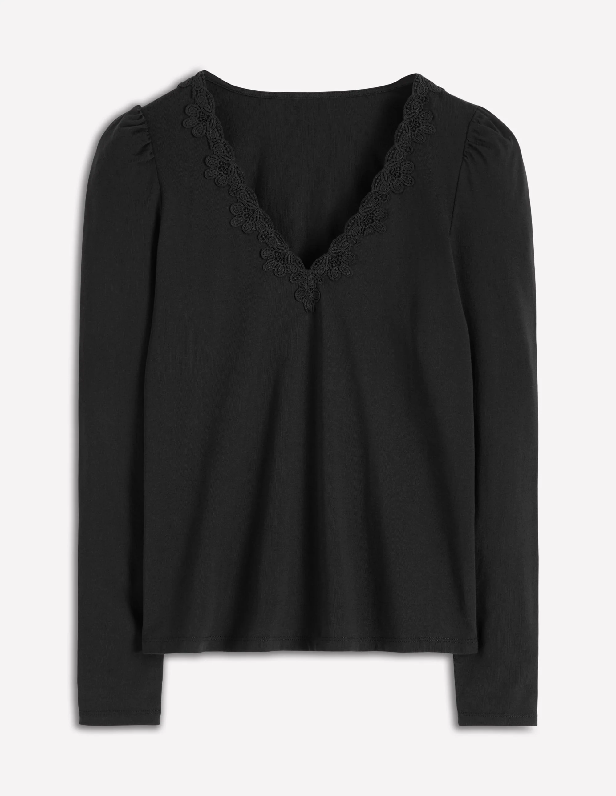 Supersoft V- Neck Trim Top-Black - Image 4