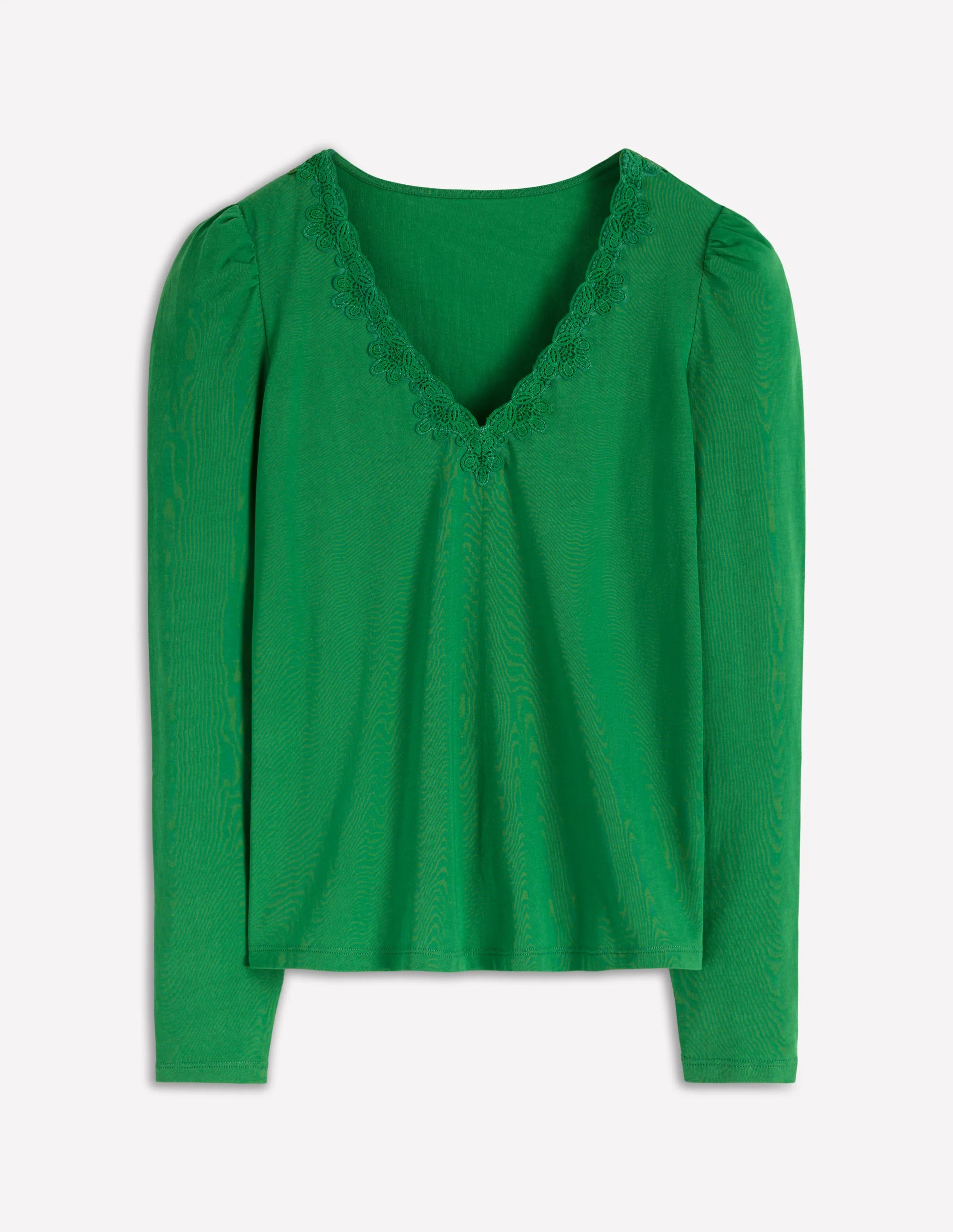 Supersoft V- Neck Trim Top-Highland Green - Image 5