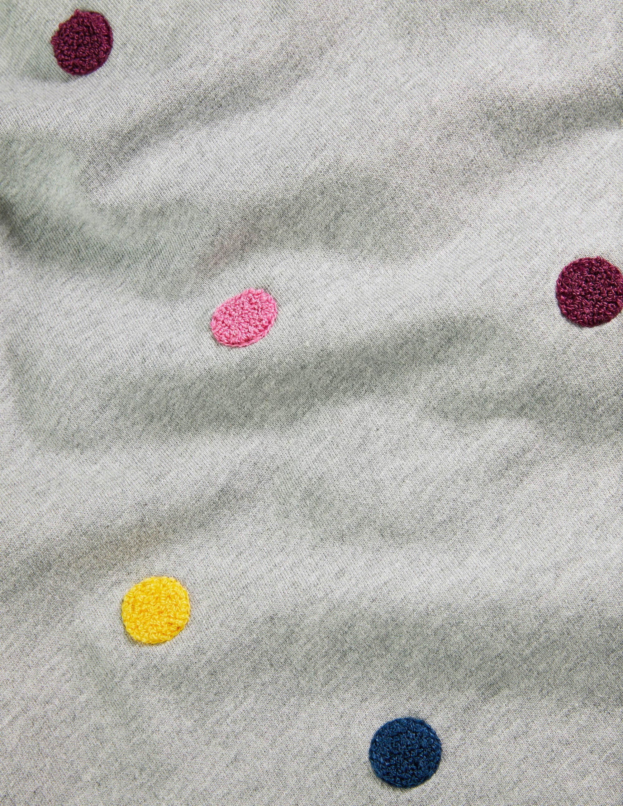 Sweatshirt Dress-Grey Marl, Boucle Spot - Image 4