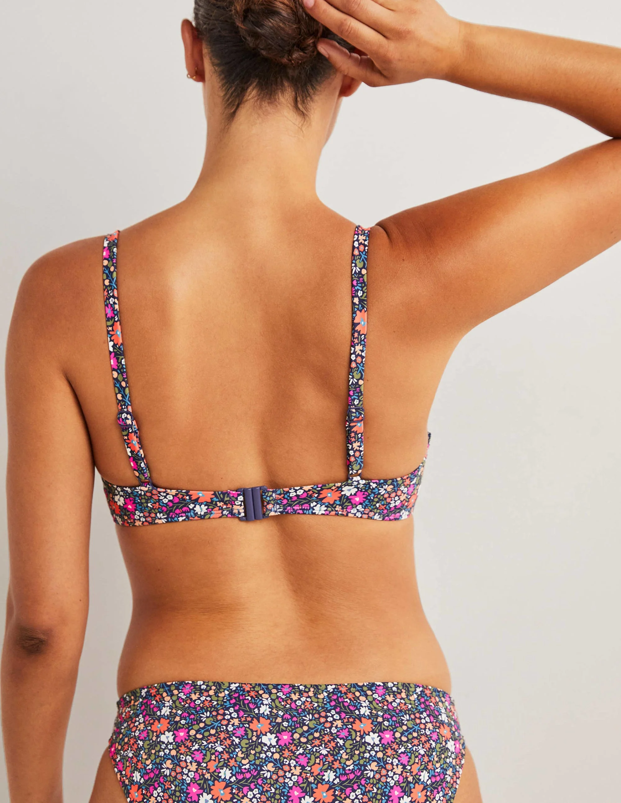 Sweetheart Cup Size Bikini Top-French Navy, Abstract Ditsy - Image 3