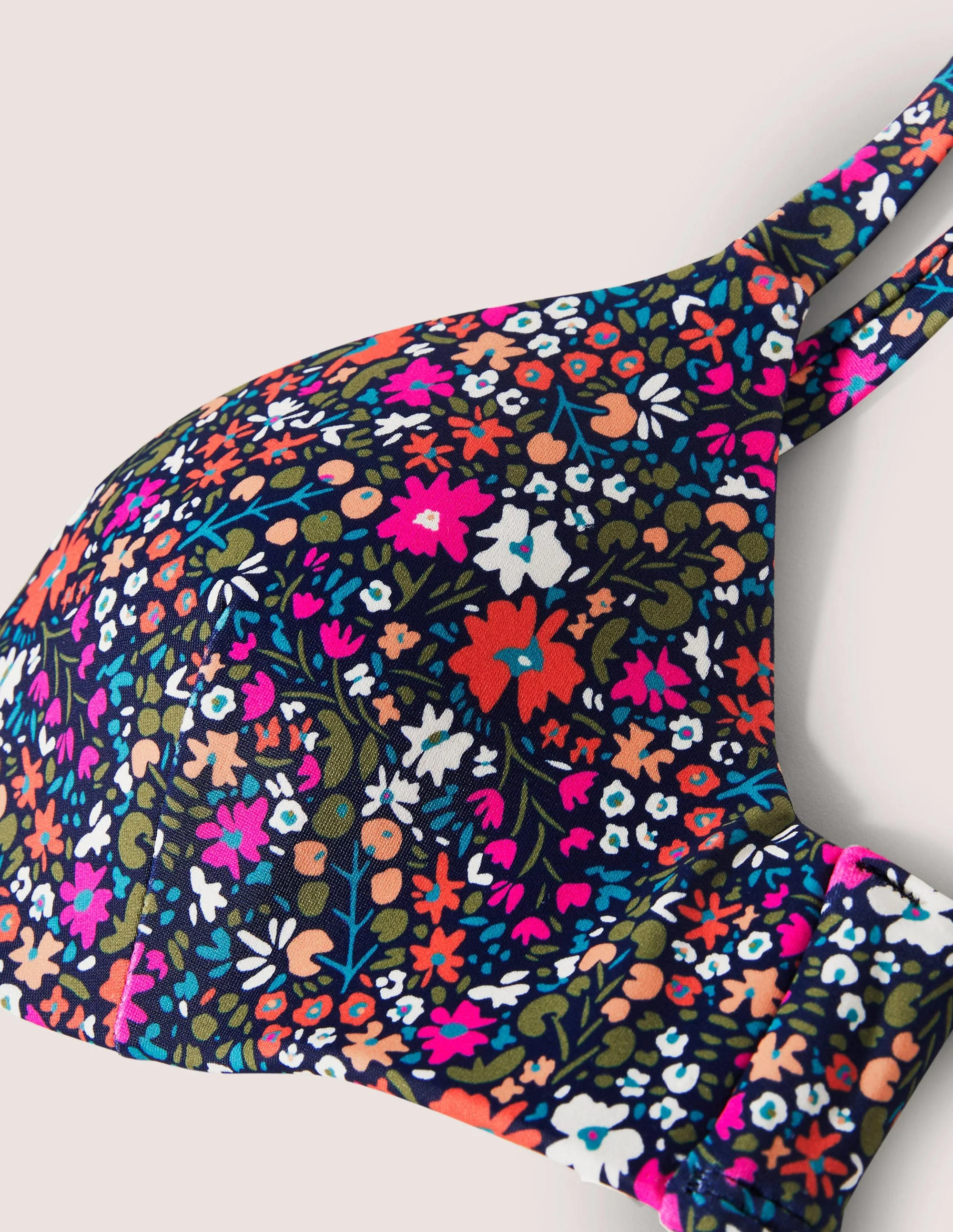 Sweetheart Cup Size Bikini Top-French Navy, Abstract Ditsy - Image 5