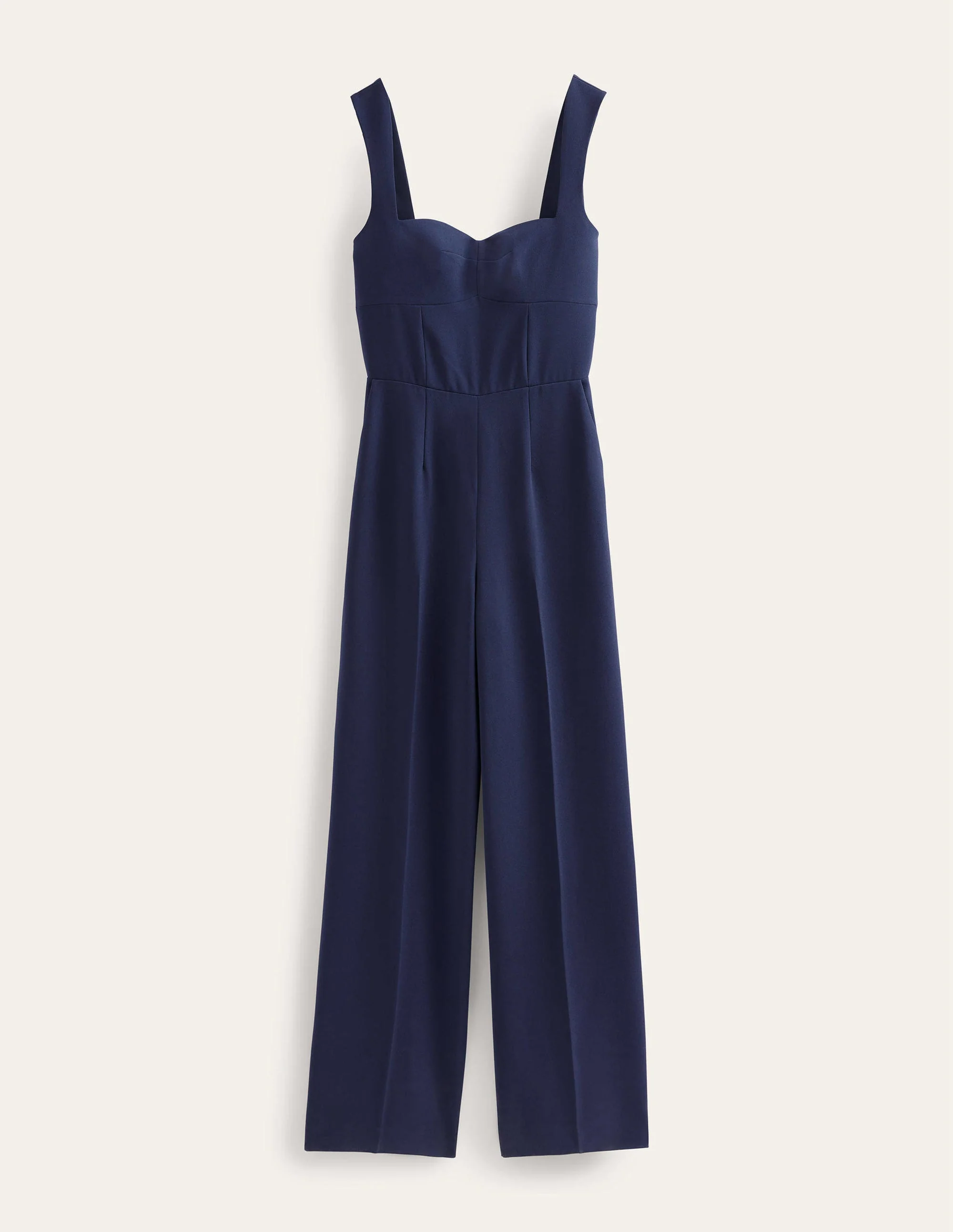 Sweetheart Wideleg Jumpsuit-Navy - Image 5