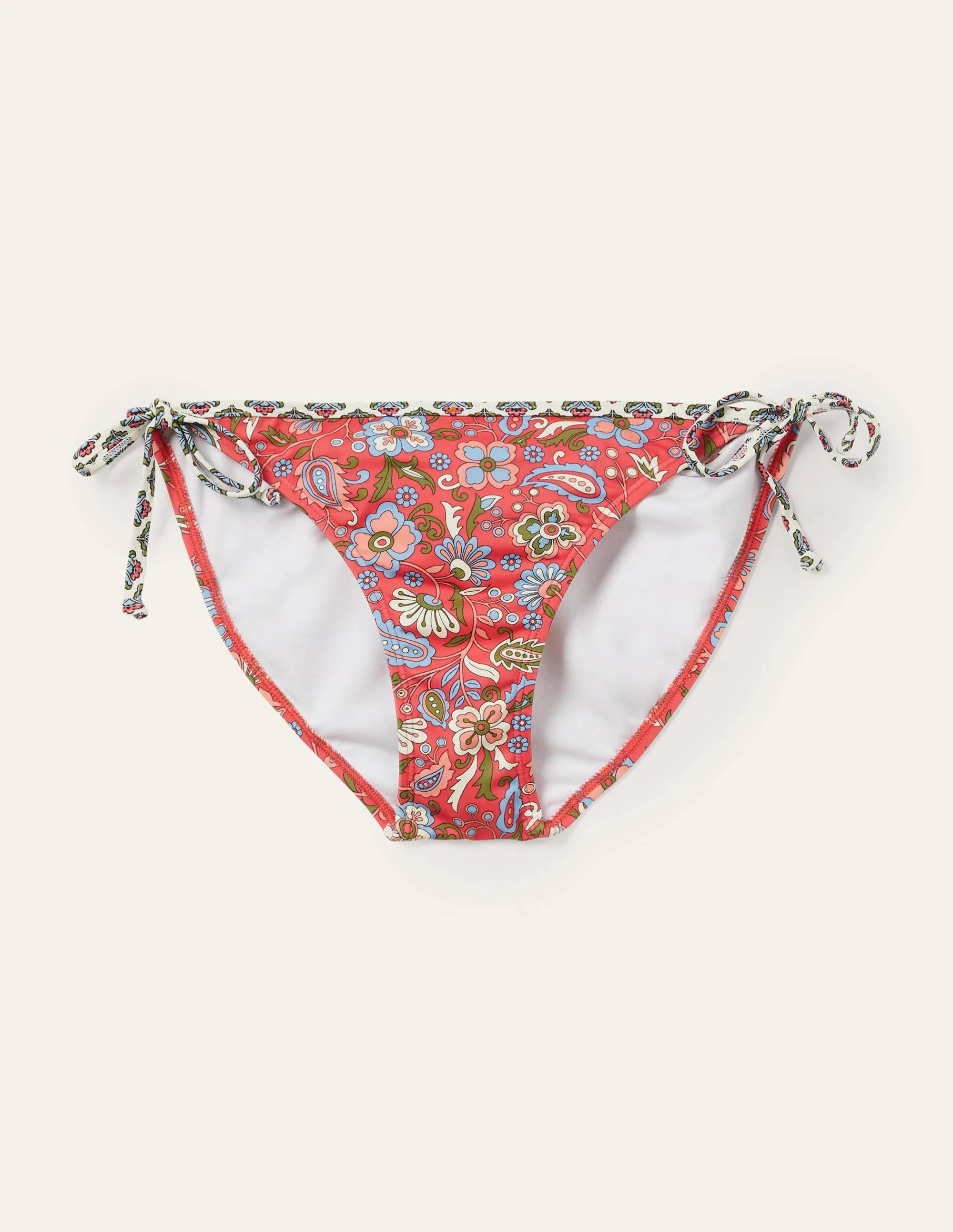 Symi String Bikini Bottoms-Radish, Oriental Paradise - Image 5