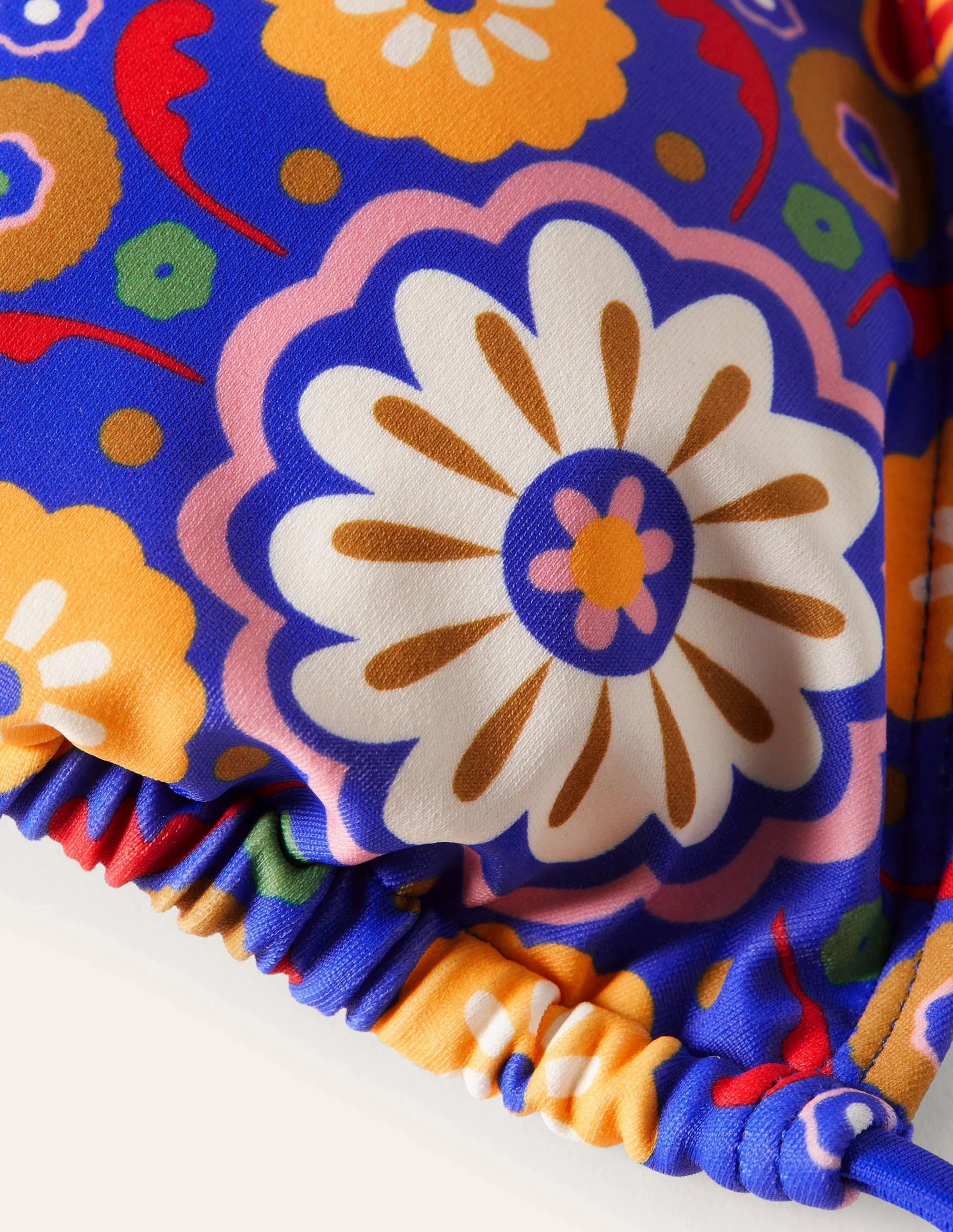 Symi String Bikini Top-Cobalt, Opulent Garden - Image 6